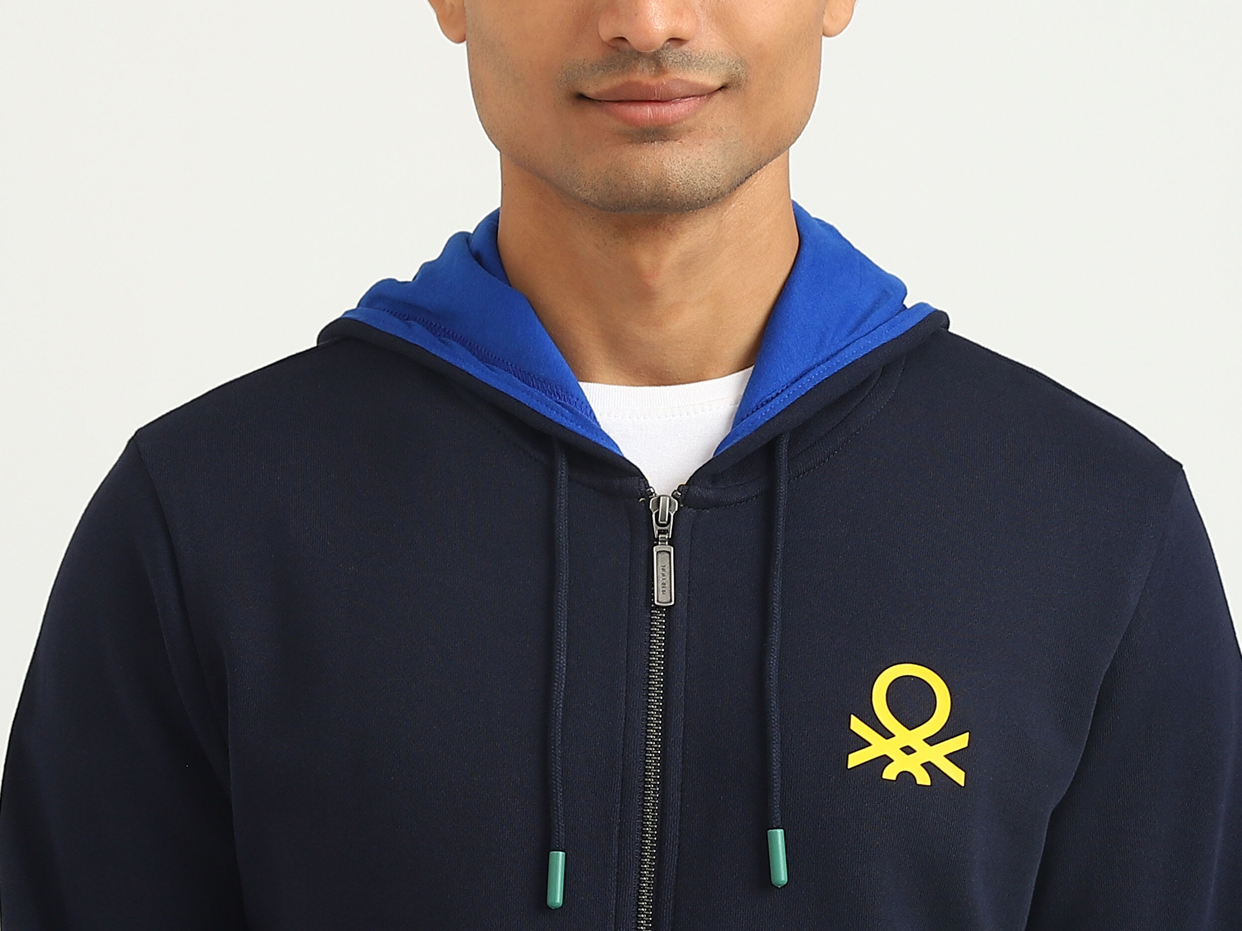 Mens benetton hoodie clearance