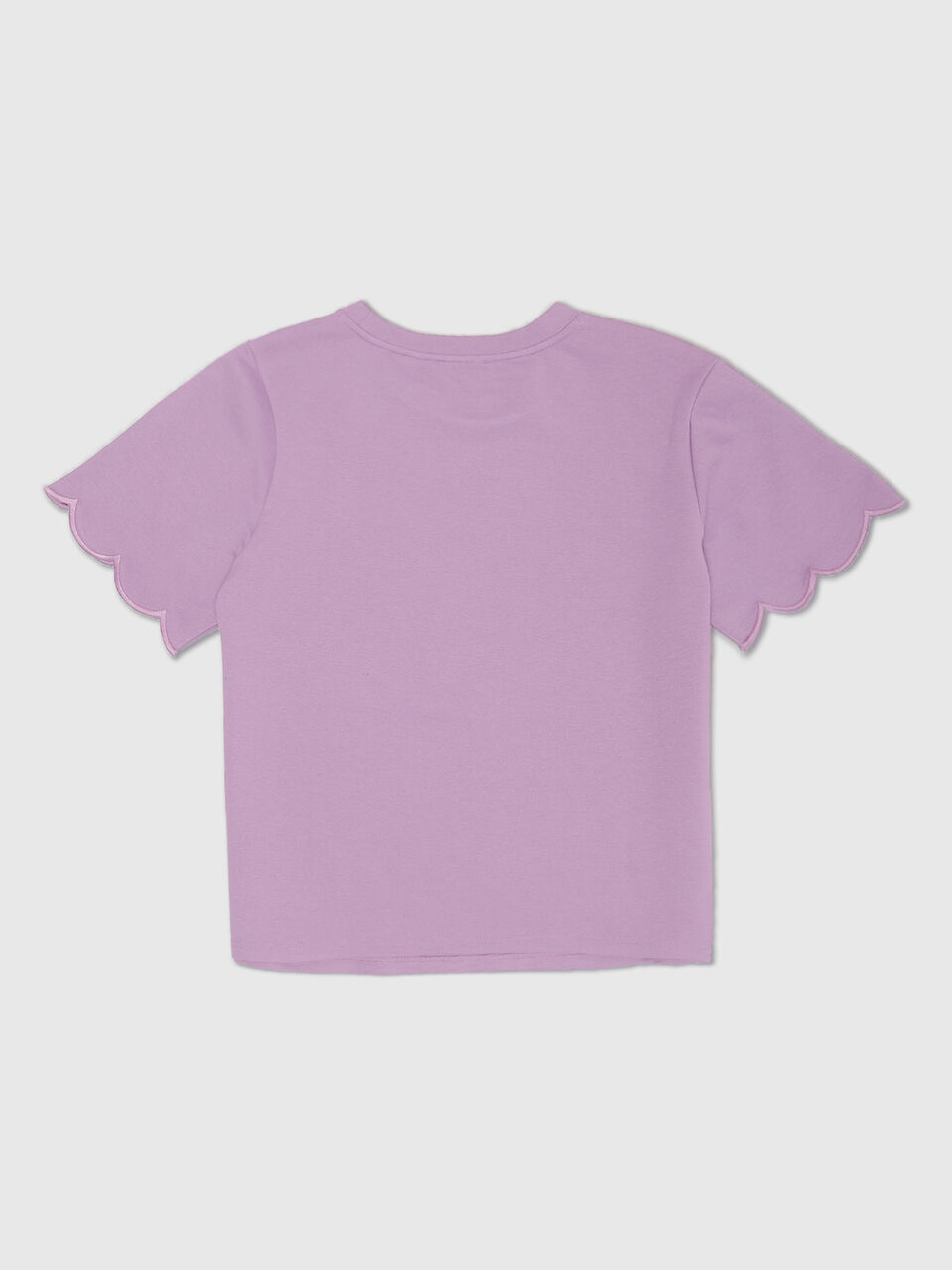 Short Sleeve Tee With Scallop Sleeve image number 2