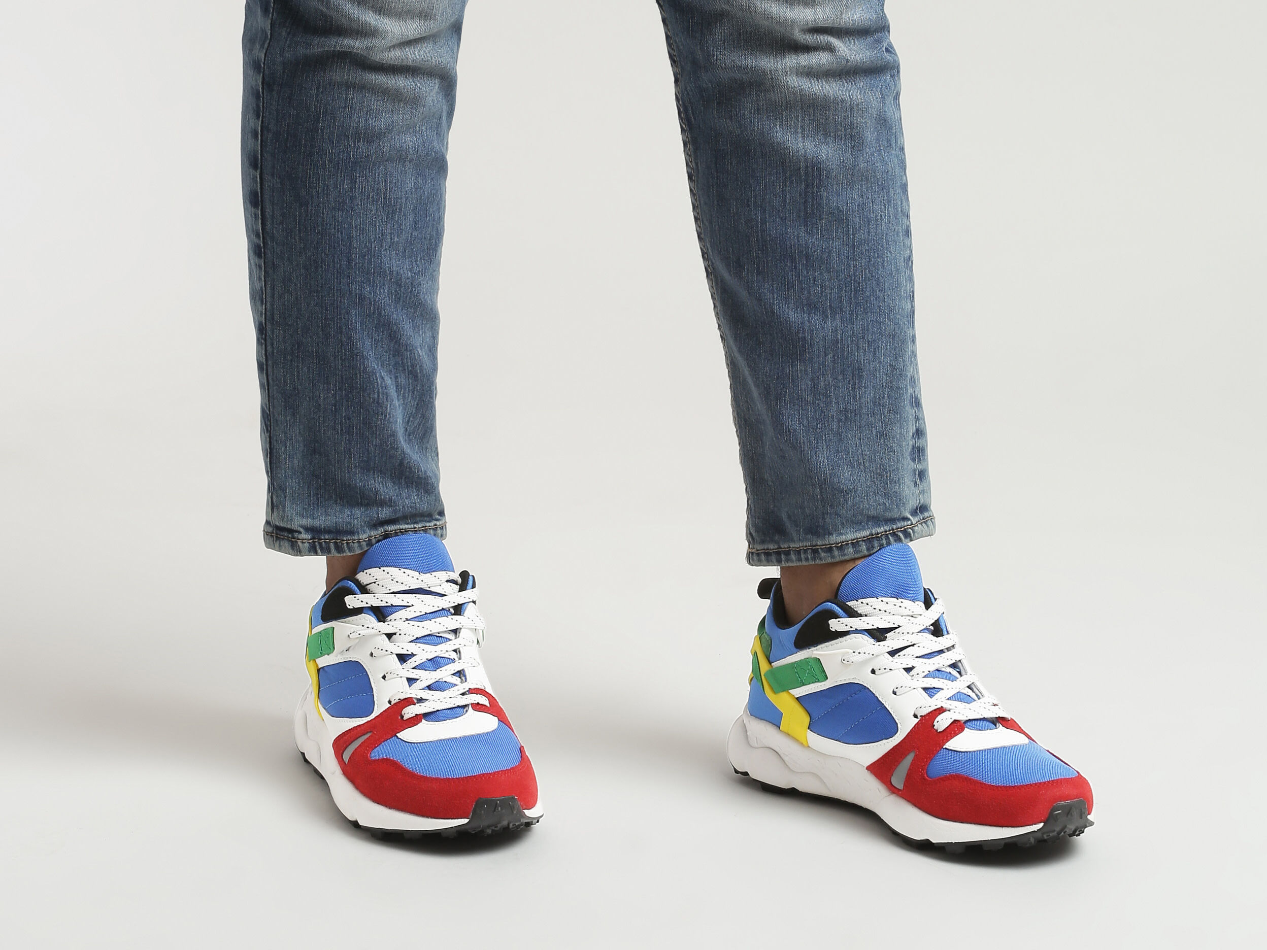 Benetton blue sneakers discount