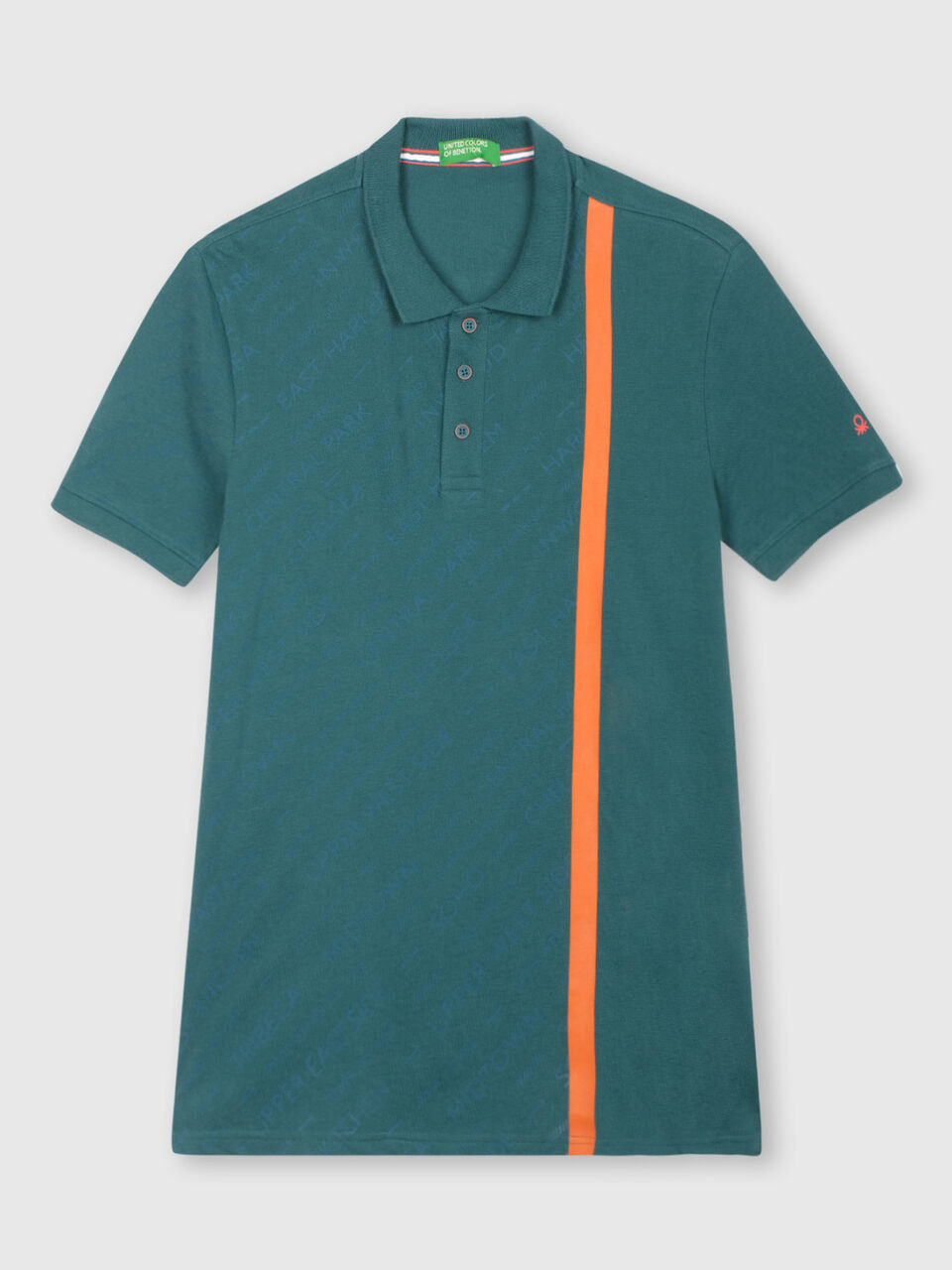 Short Sleeve Printed Polo Neck Tee image number 1