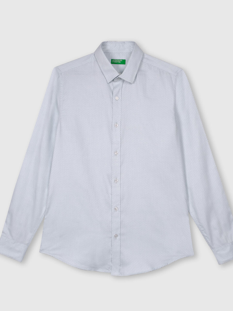 Full sleeve dobby pattern dress shirt image number 1