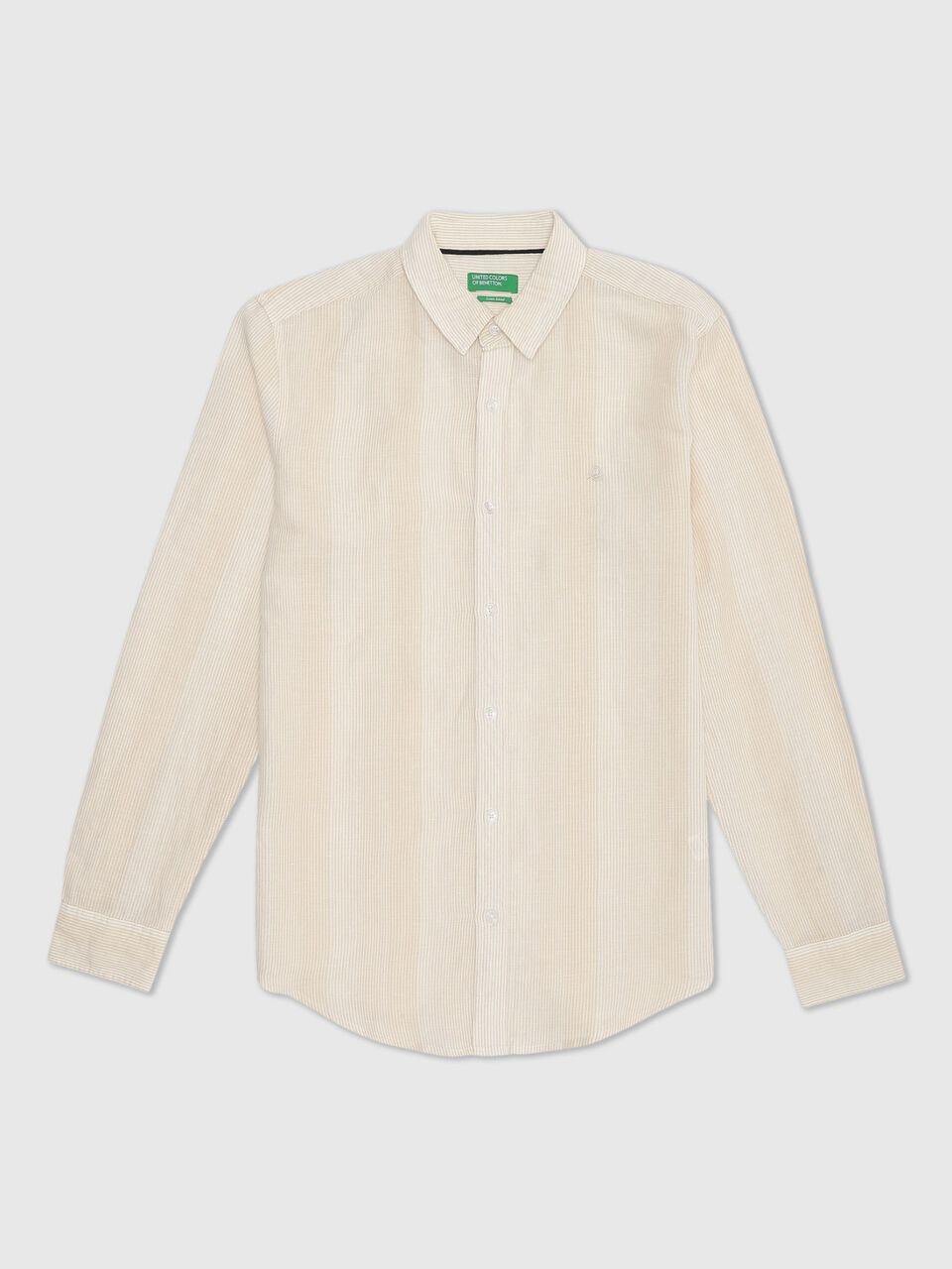 Full Sleeve Cotton Linen Stripe Shirt image number 1