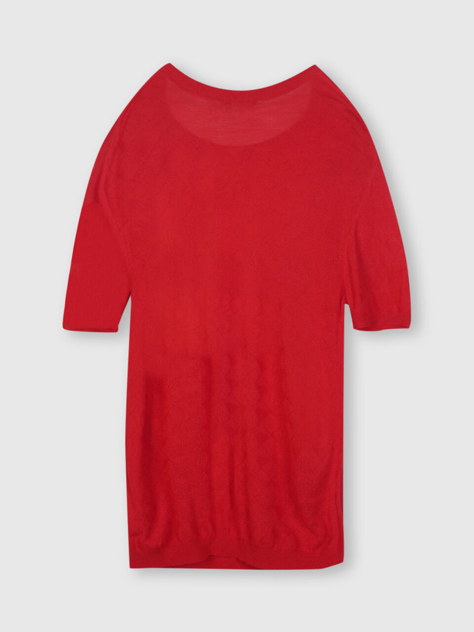 Viscose Textured Scoop Neck Solid Top image number 2