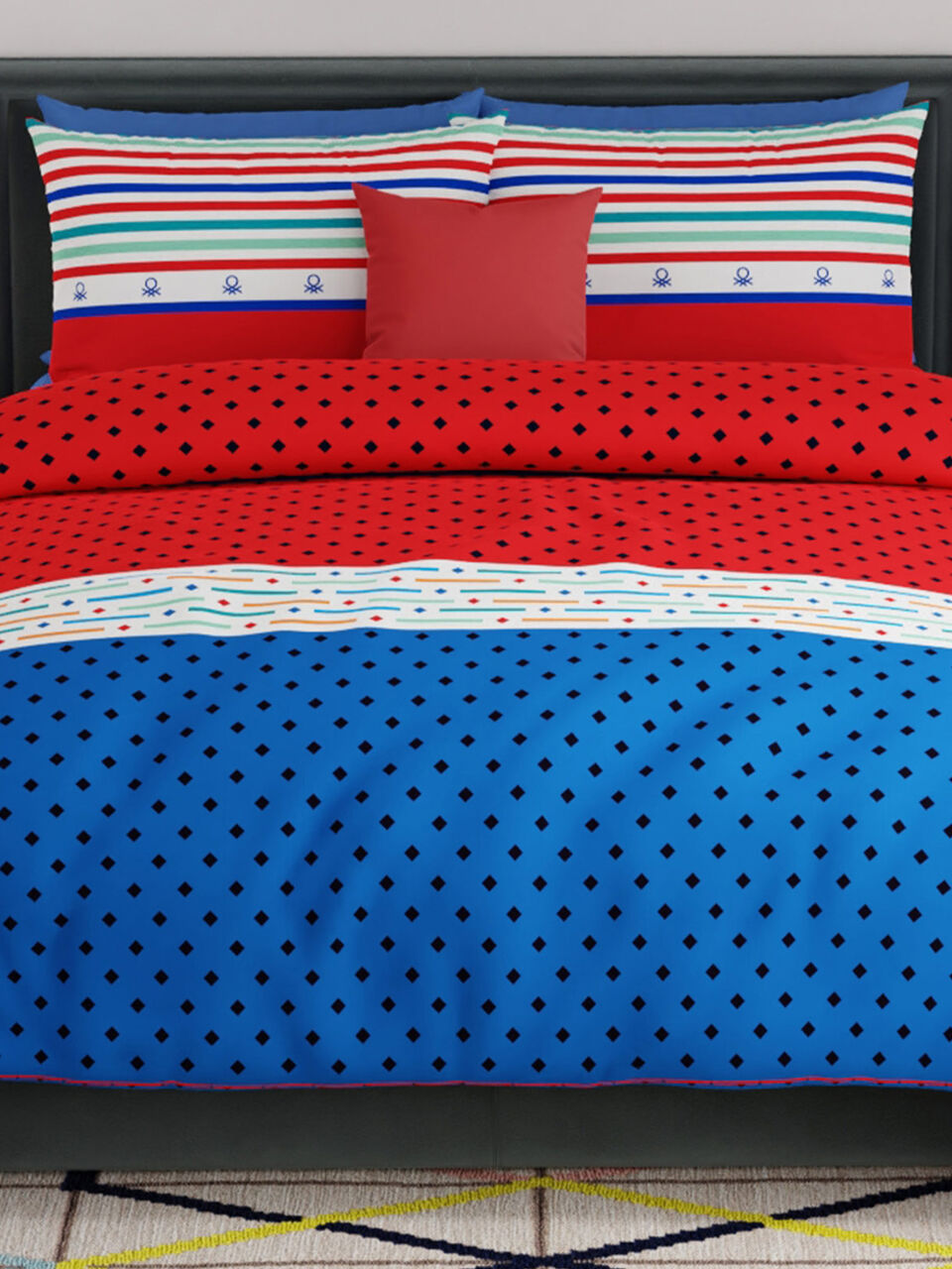 UCB Rainbow 100% cotton King BS Blue image number 1