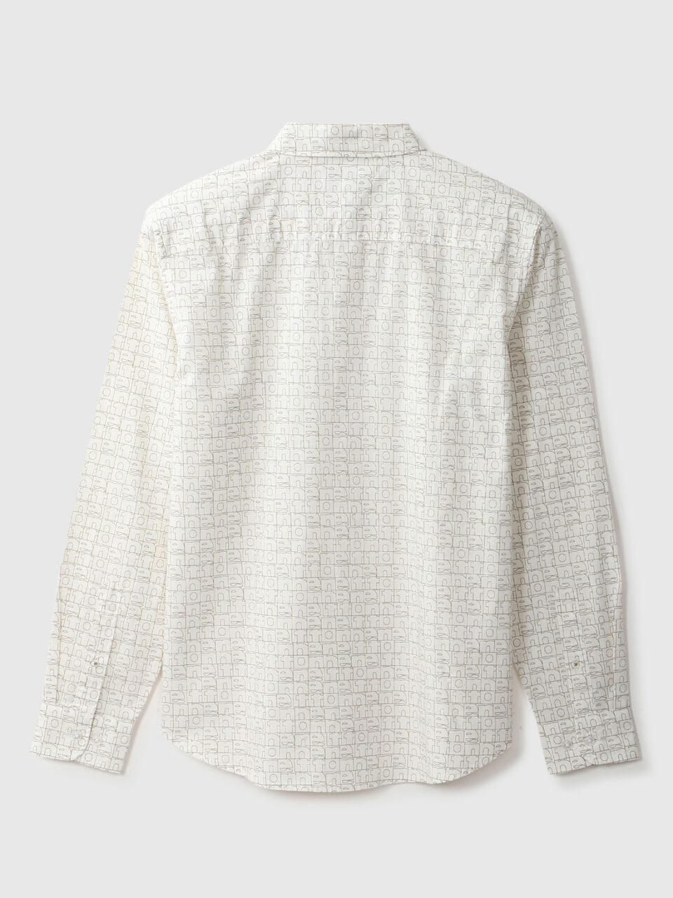 Full Sleeve Poplin Alphabet Motif Print Shirt image number 2
