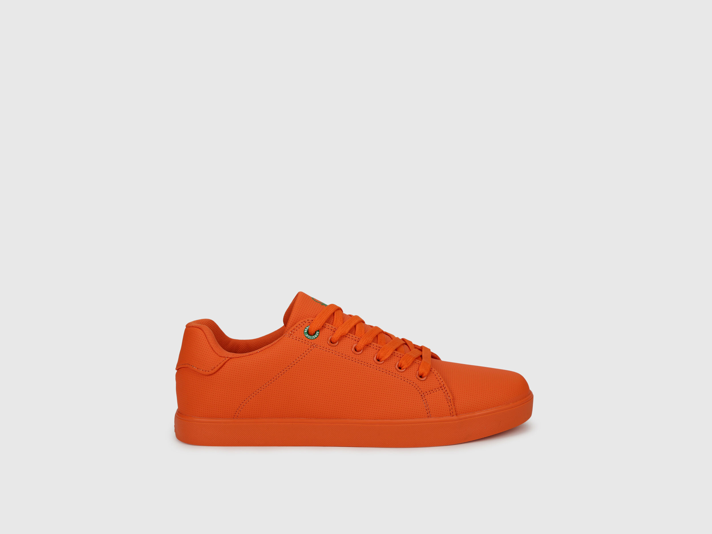 PU Textured Sneakers Orange Benetton