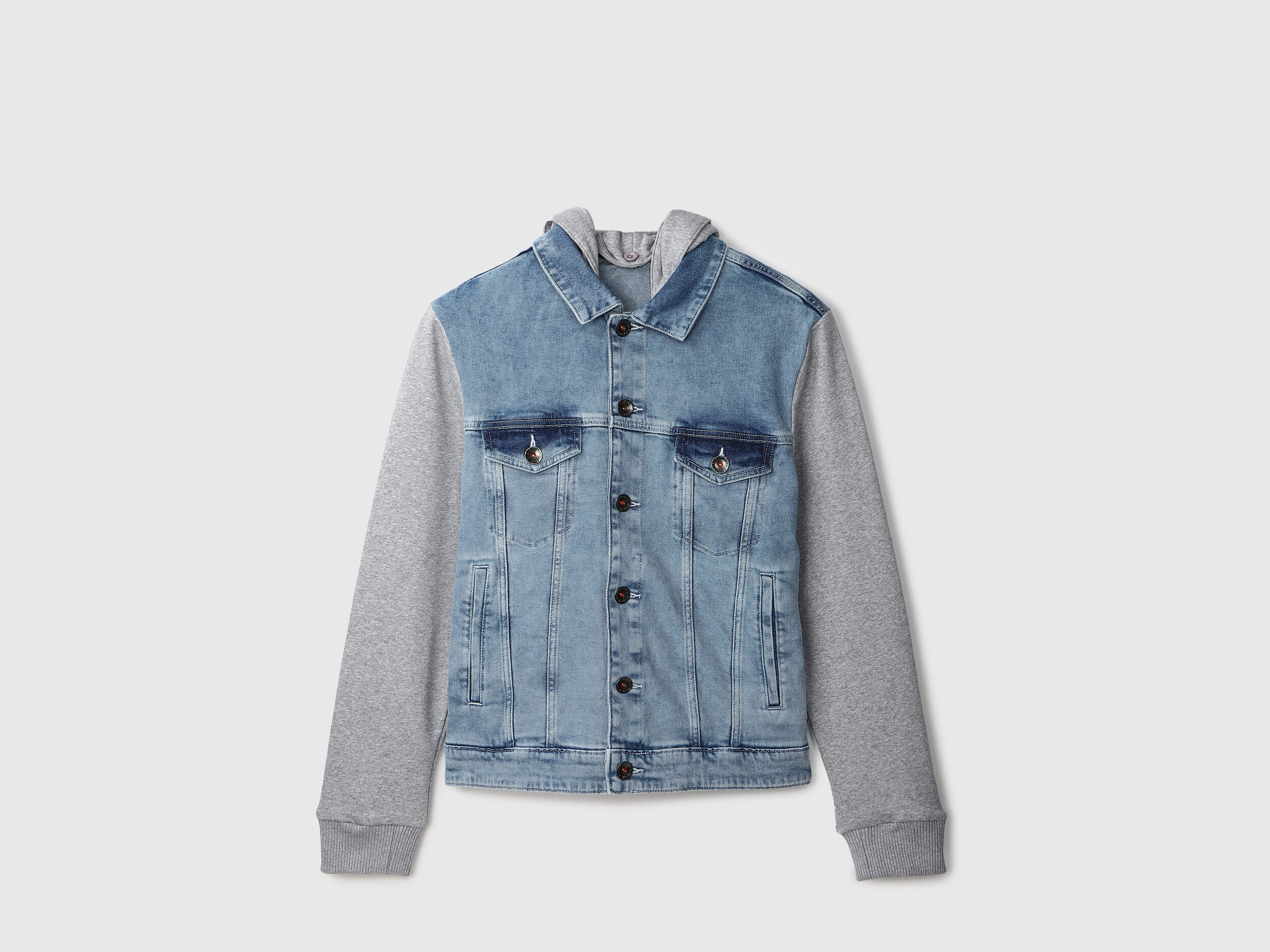 Blue Denim Jacket Blue Benetton