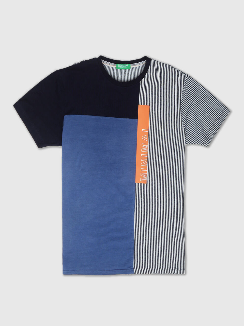 Color Blocked Indigo Tee image number 1
