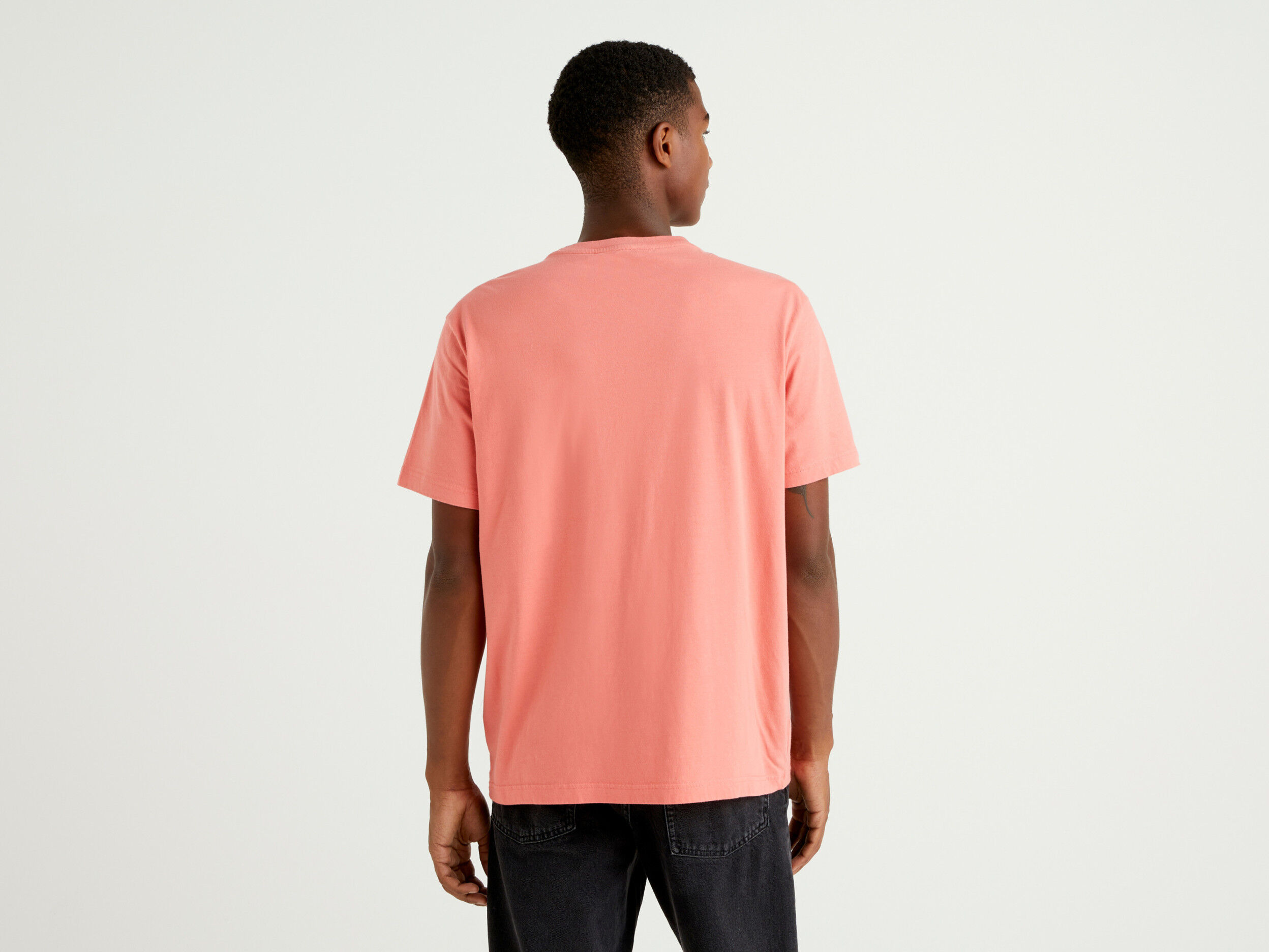 Mens '1965 Do We Go Up?' Print Round Neck T-Shirt - Pink