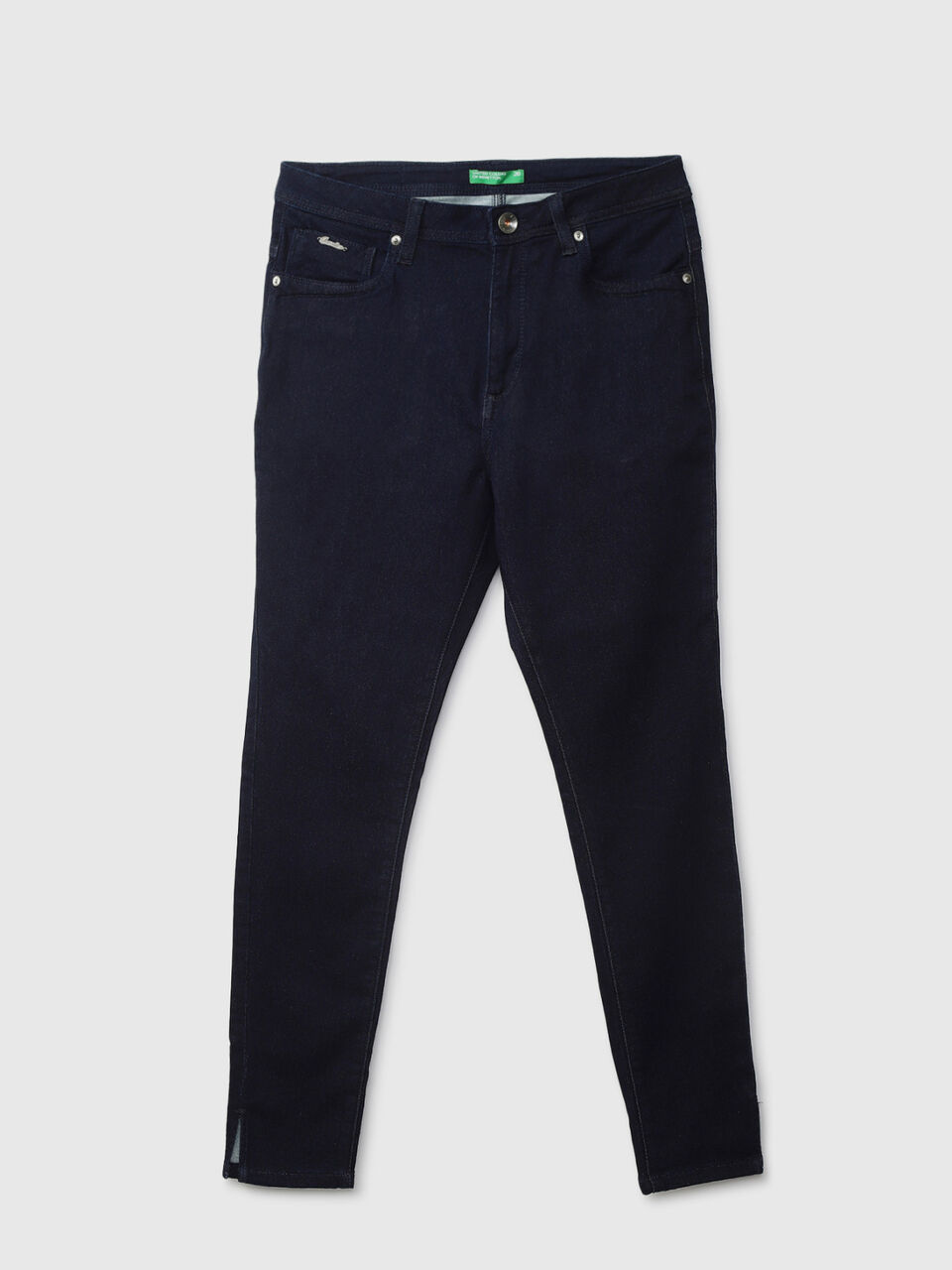 SKINNY CLEAN INDIGO DENIM WITH SIDE SLIT image number 1