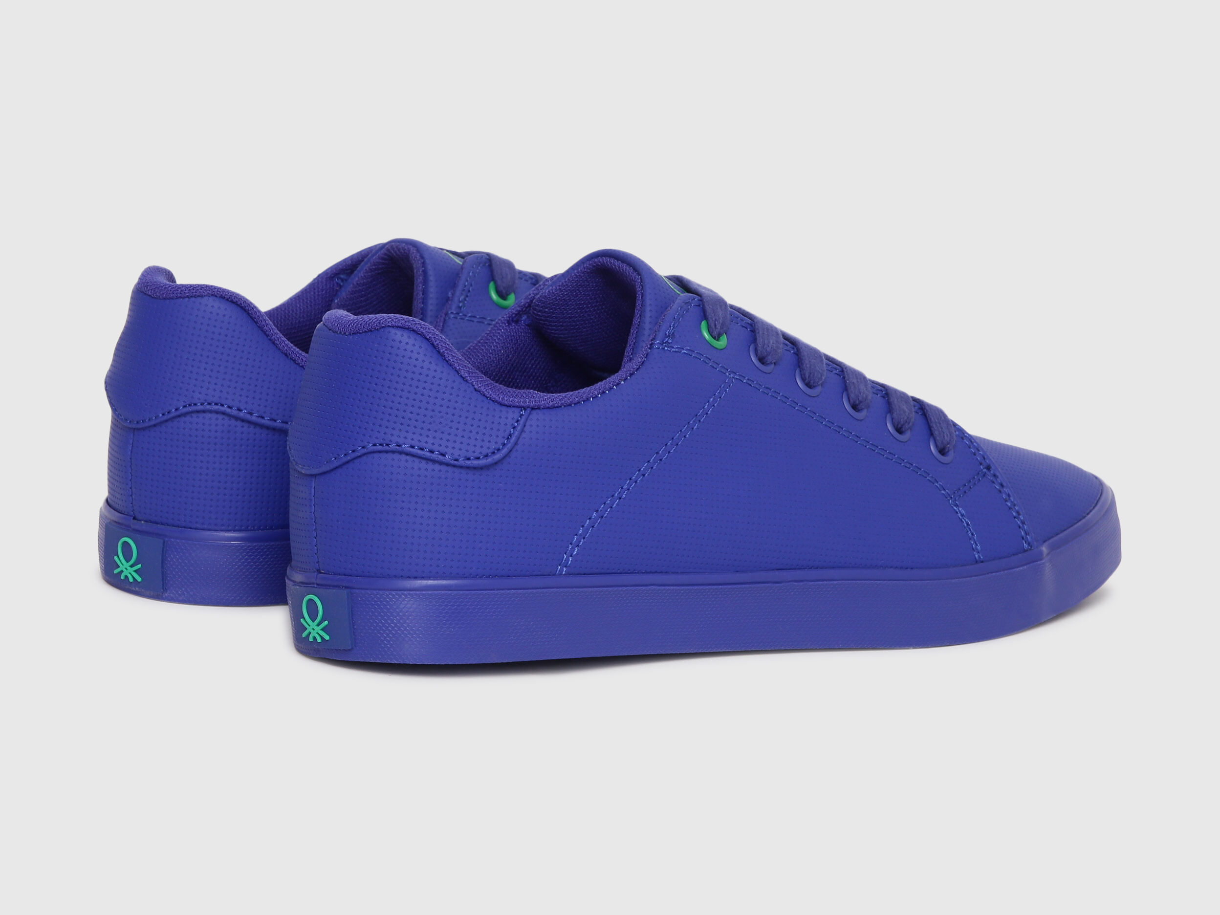 Mens Blue Textured Sneakers Multi color Benetton