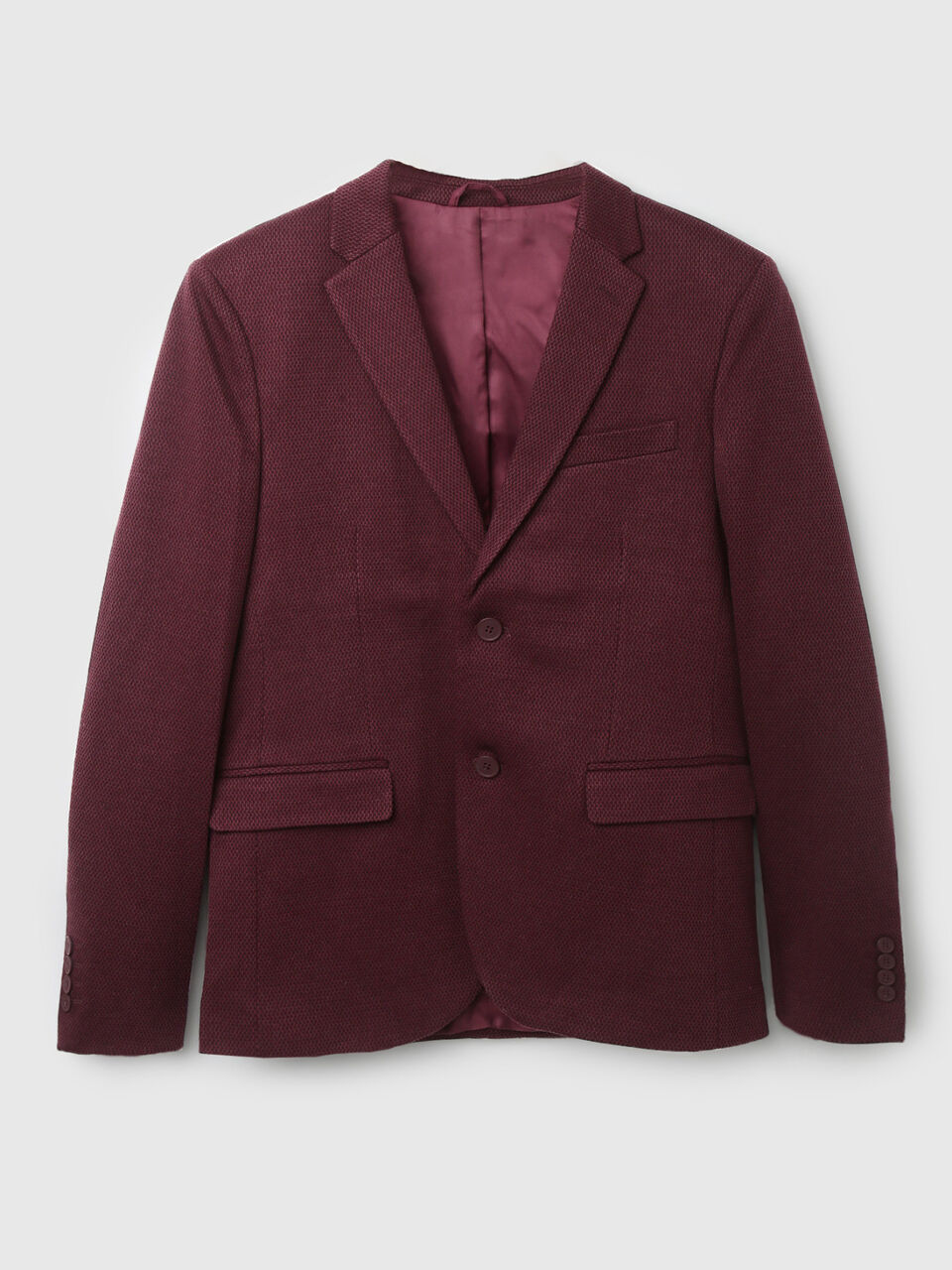 MESH STRUCTURE KNIT BLAZER image number 1