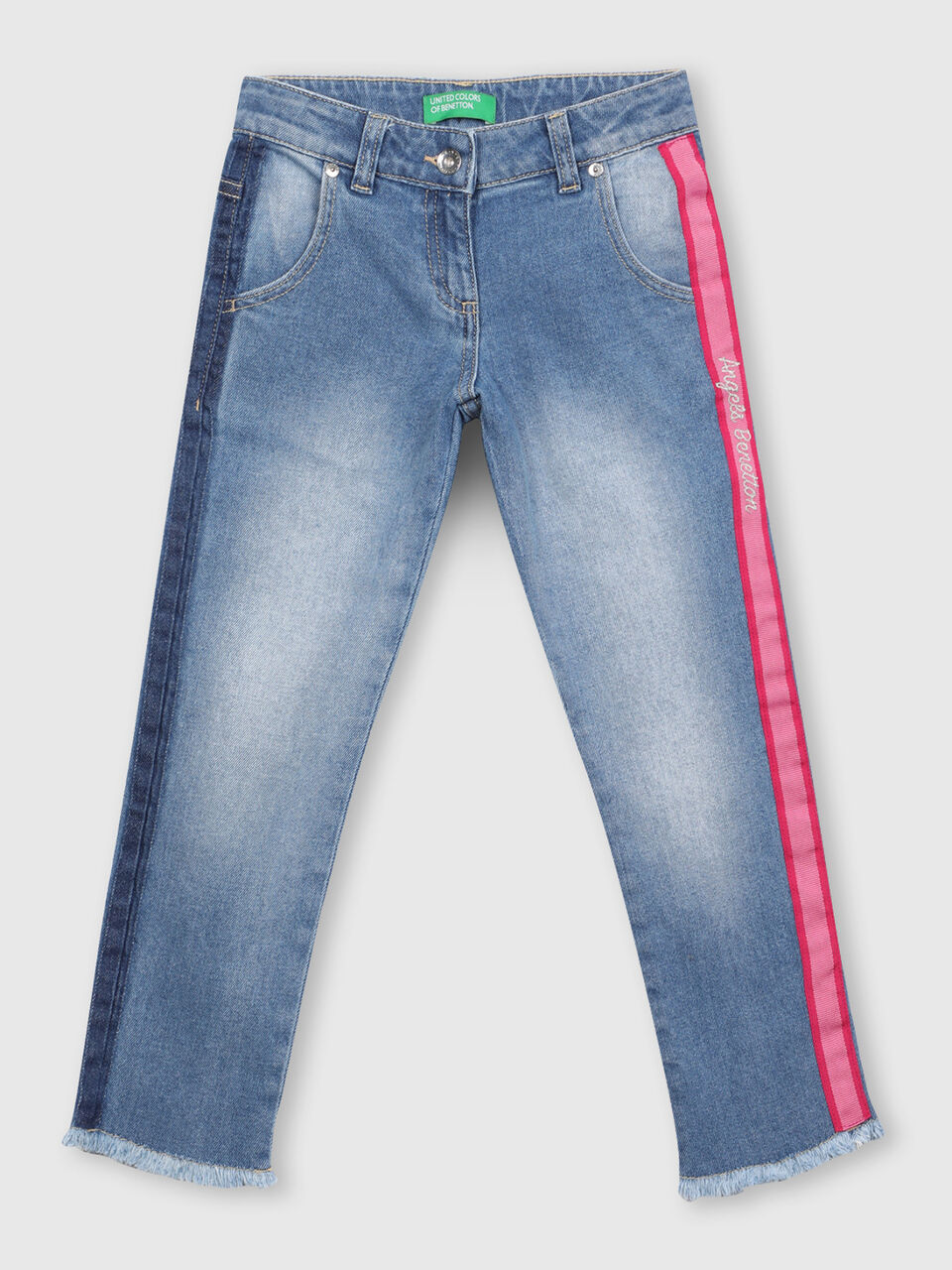 Denim jeans with benetton tape image number 1