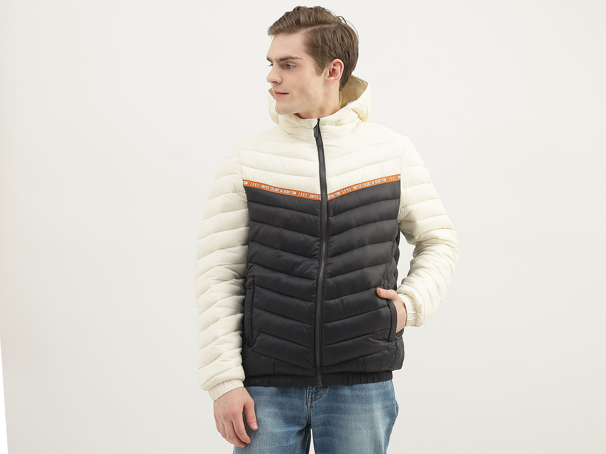 Superdry chevron colour outlet block down jacket