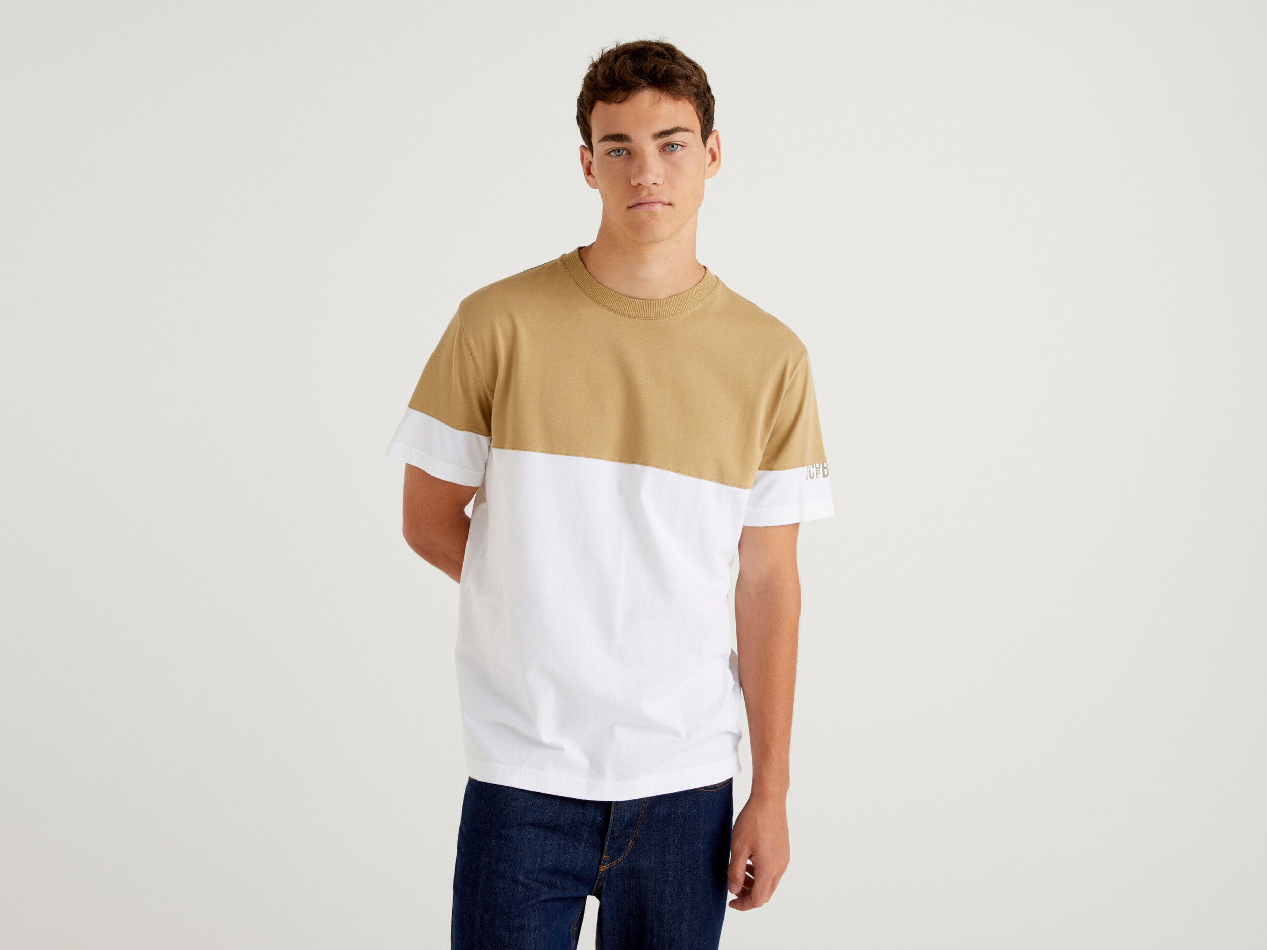 Tシャツ・カットソー 1993studio Multi Stripe T-shirt_Ivory Benetton_22AI_22A3YR3U102X_901