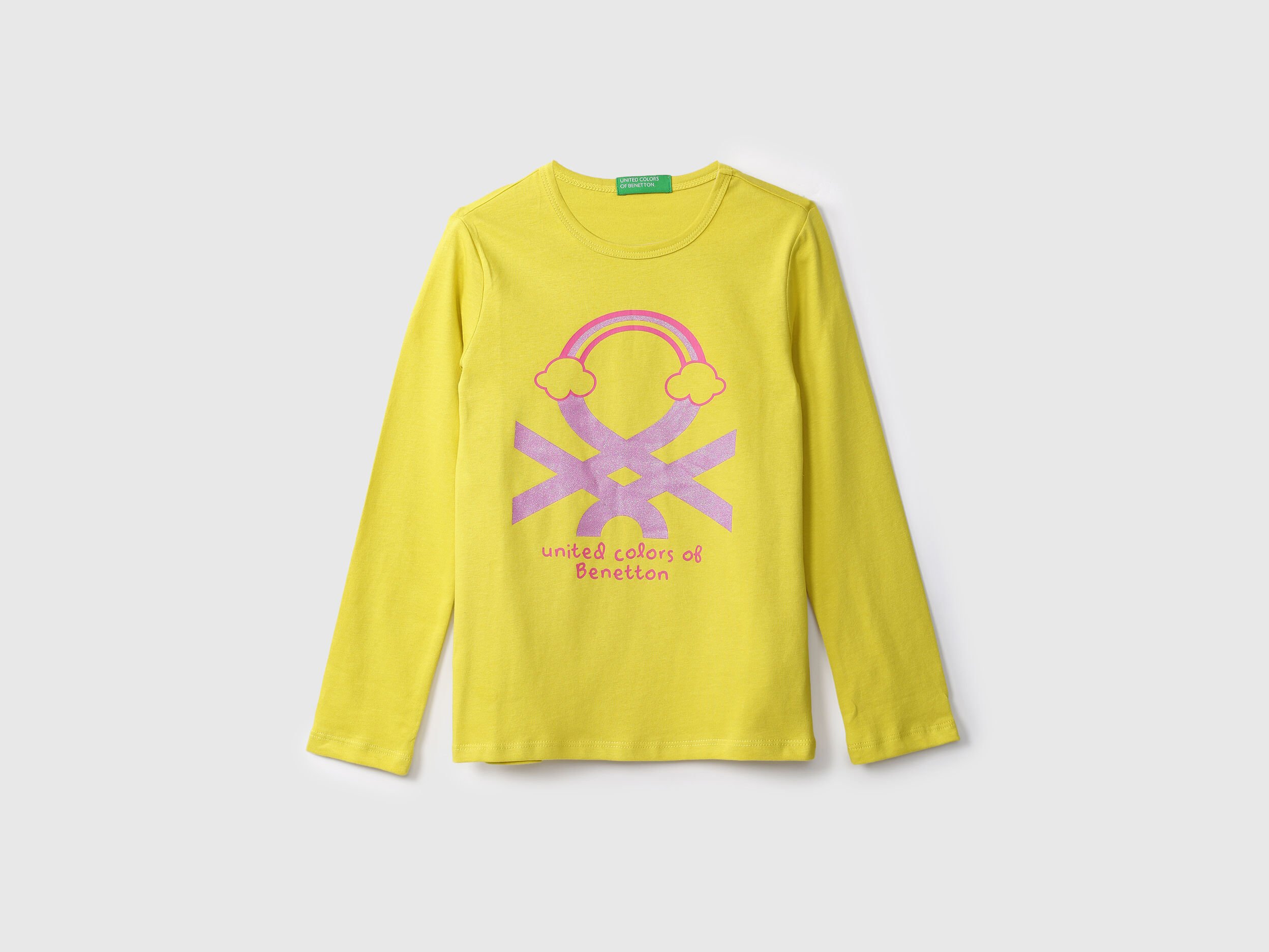 United colors of benetton yellow t shirt sale