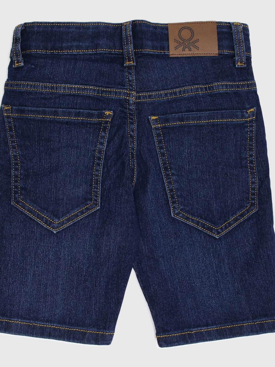 Low Rise Denim Shorts Navy- Solid image number 2