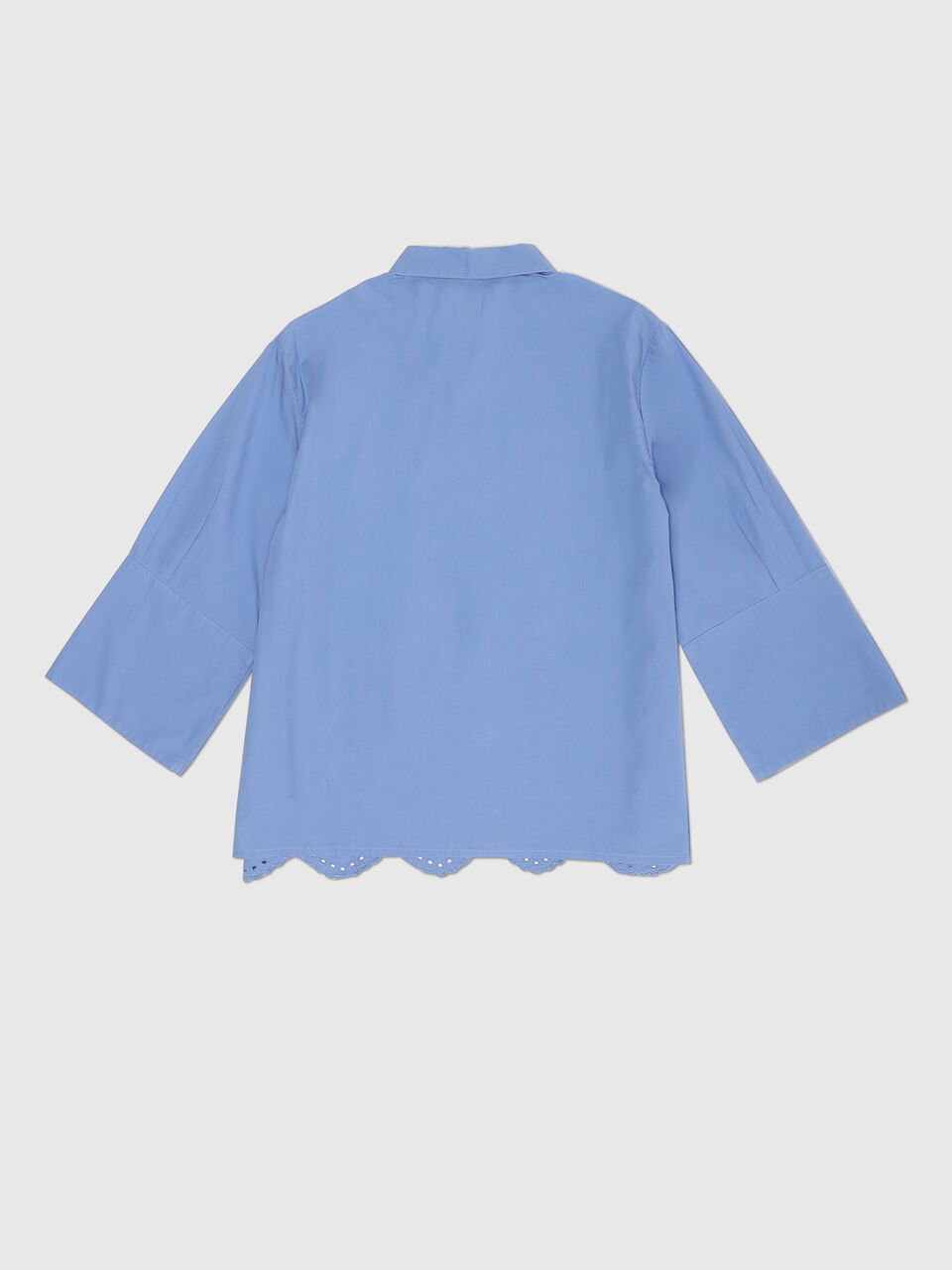 Long Sleeve Button Down Shirt With Scallop Emb. image number 2