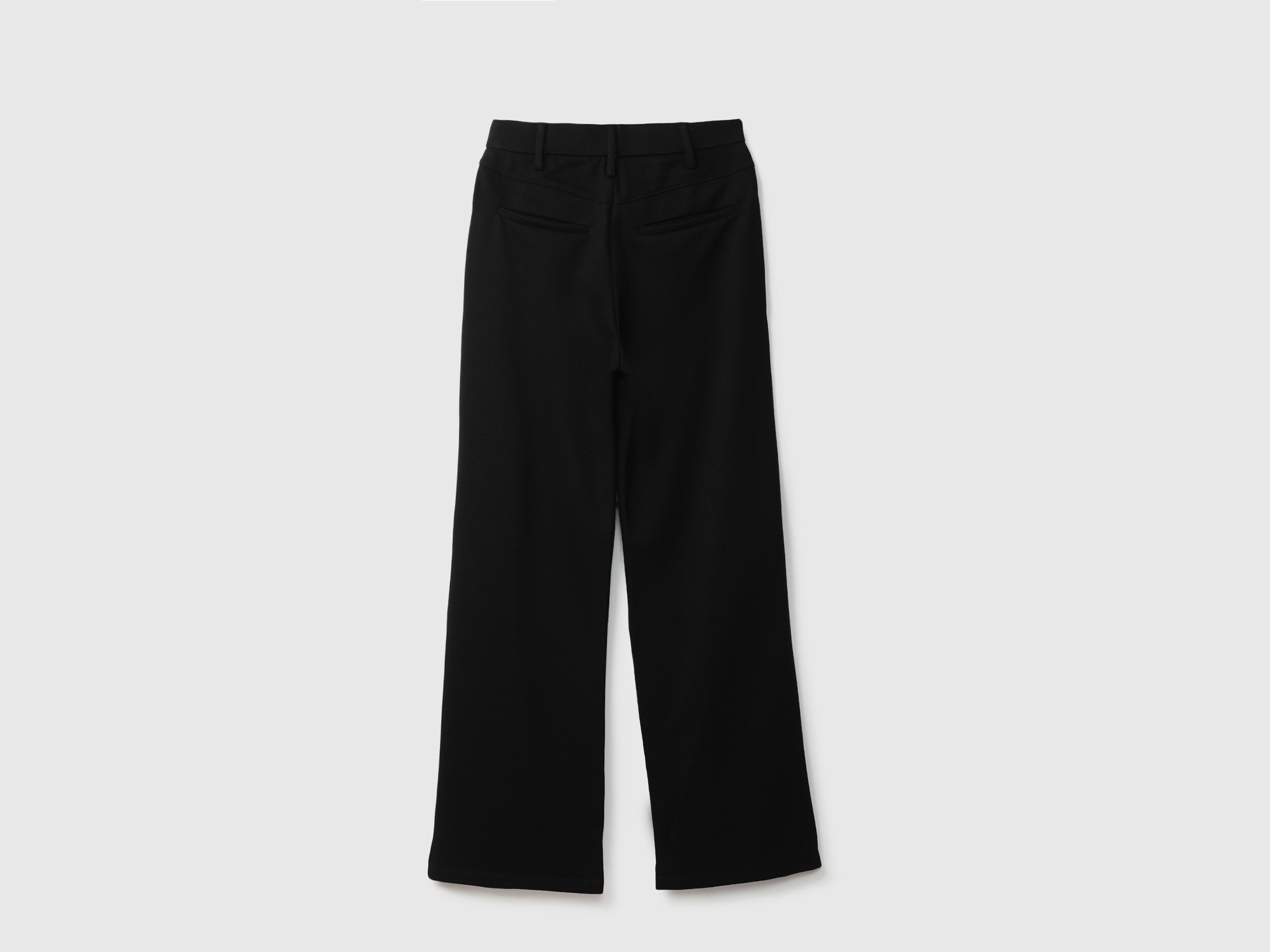 Women Solid Loose Fit Trousers - Black | Benetton