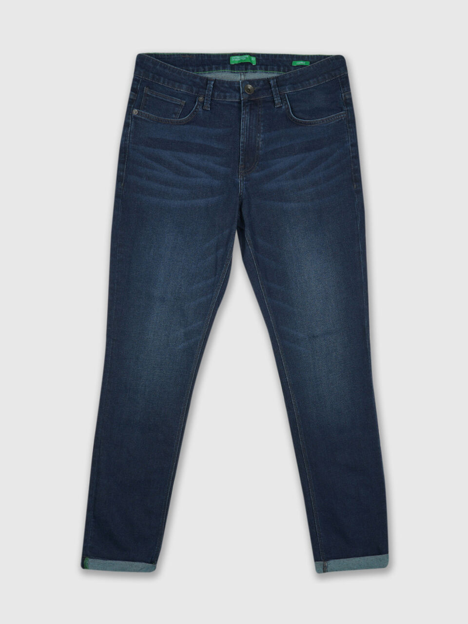 Carrot Fit Dark Wash Jeans With Tint image number 1