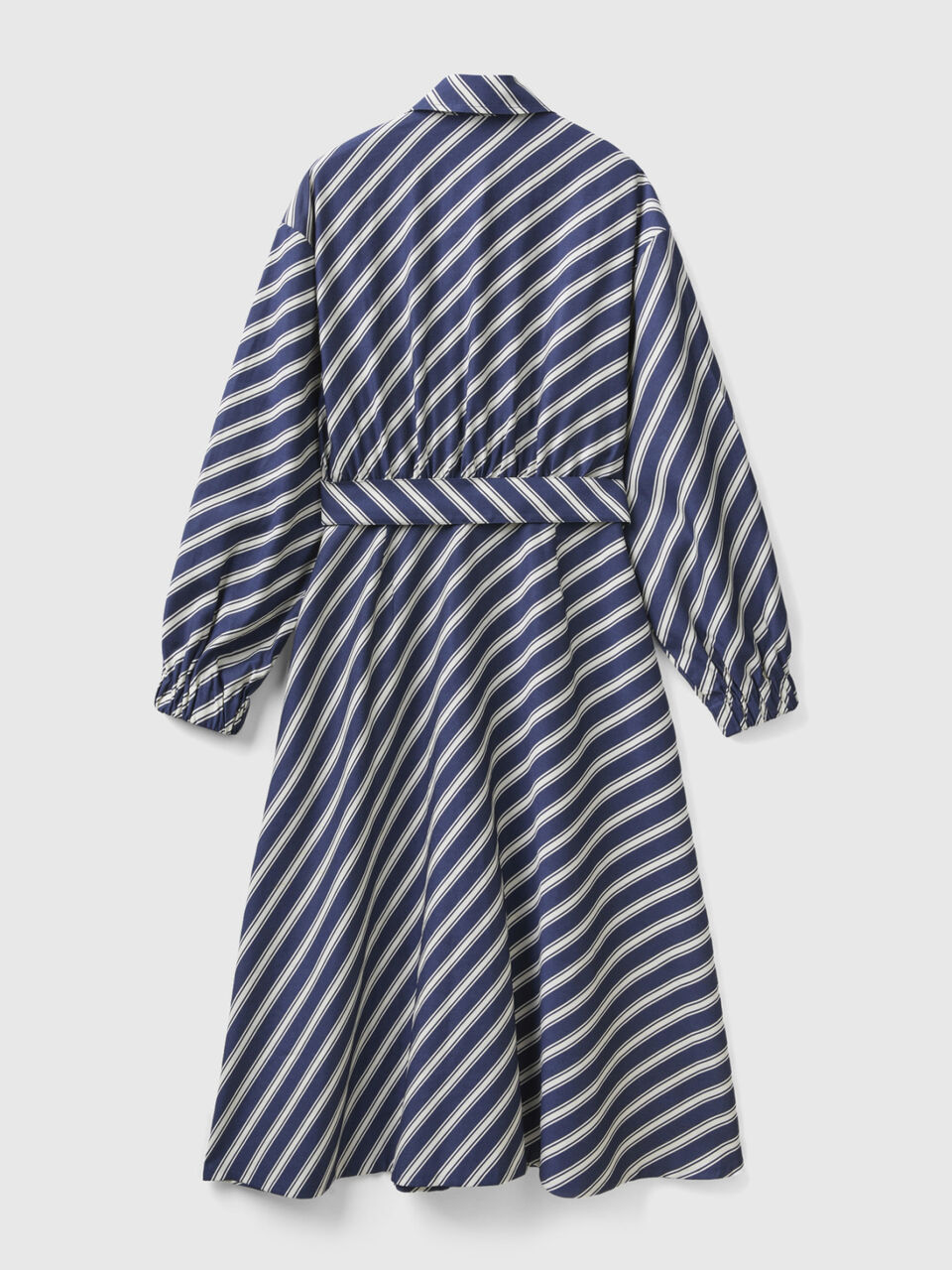 L/S DIAGONAL STRIPE LONG SHIRT DRESS image number 2