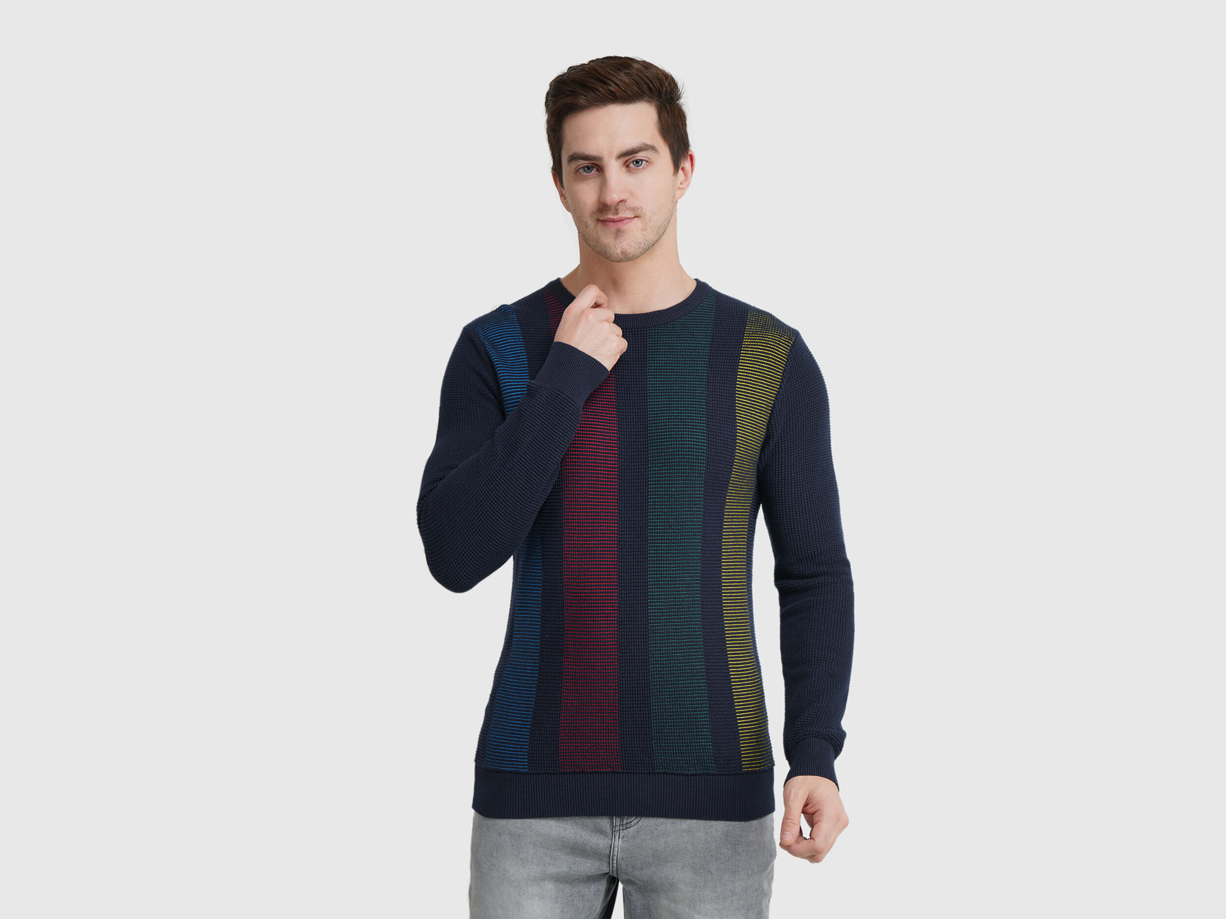 Vertical striped outlet sweater mens