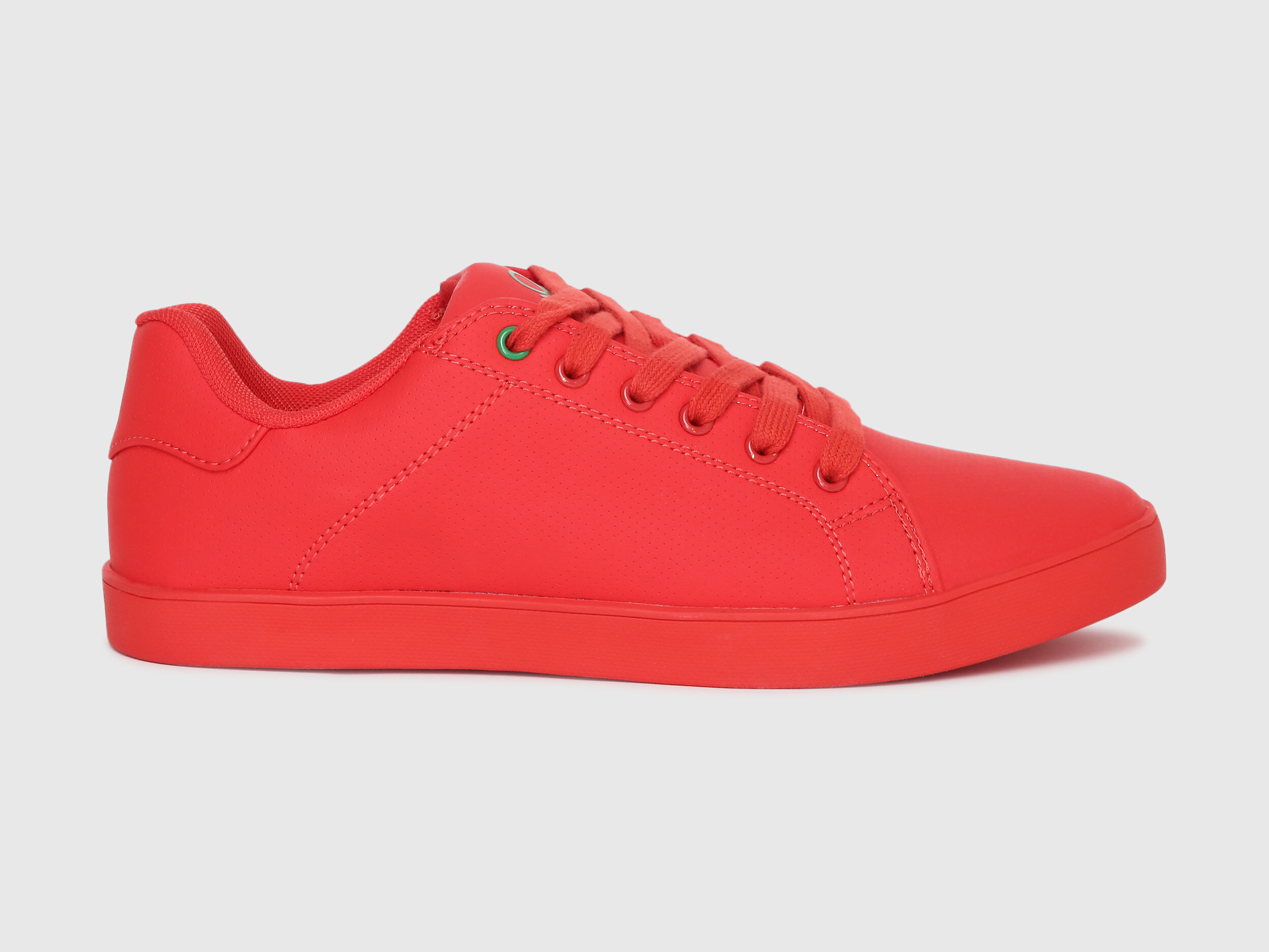 United Colors of Benetton Mens Orange Textured Sneakers Orange Benetton