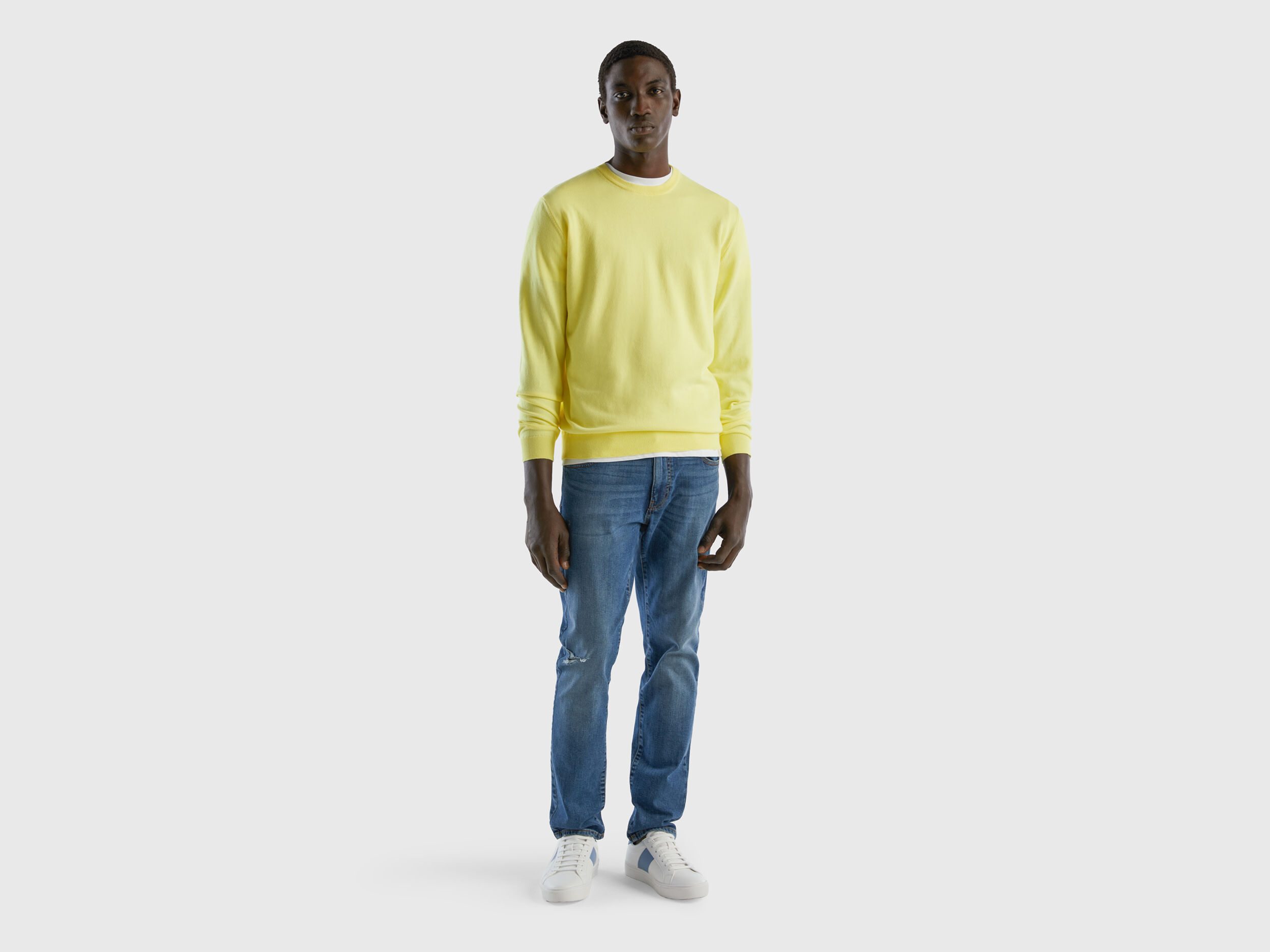 Yellow crew neck new arrivals sweater