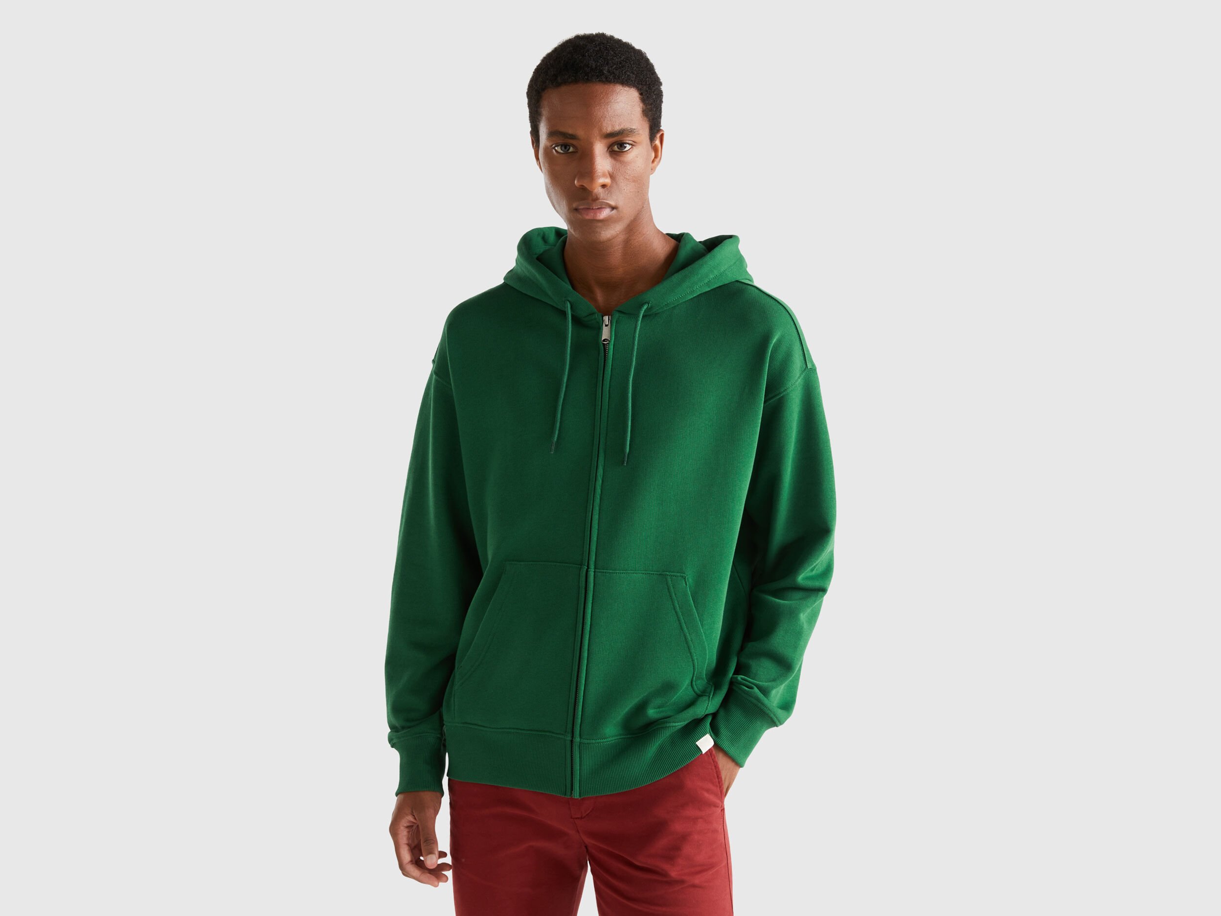Dark green deals zip hoodie
