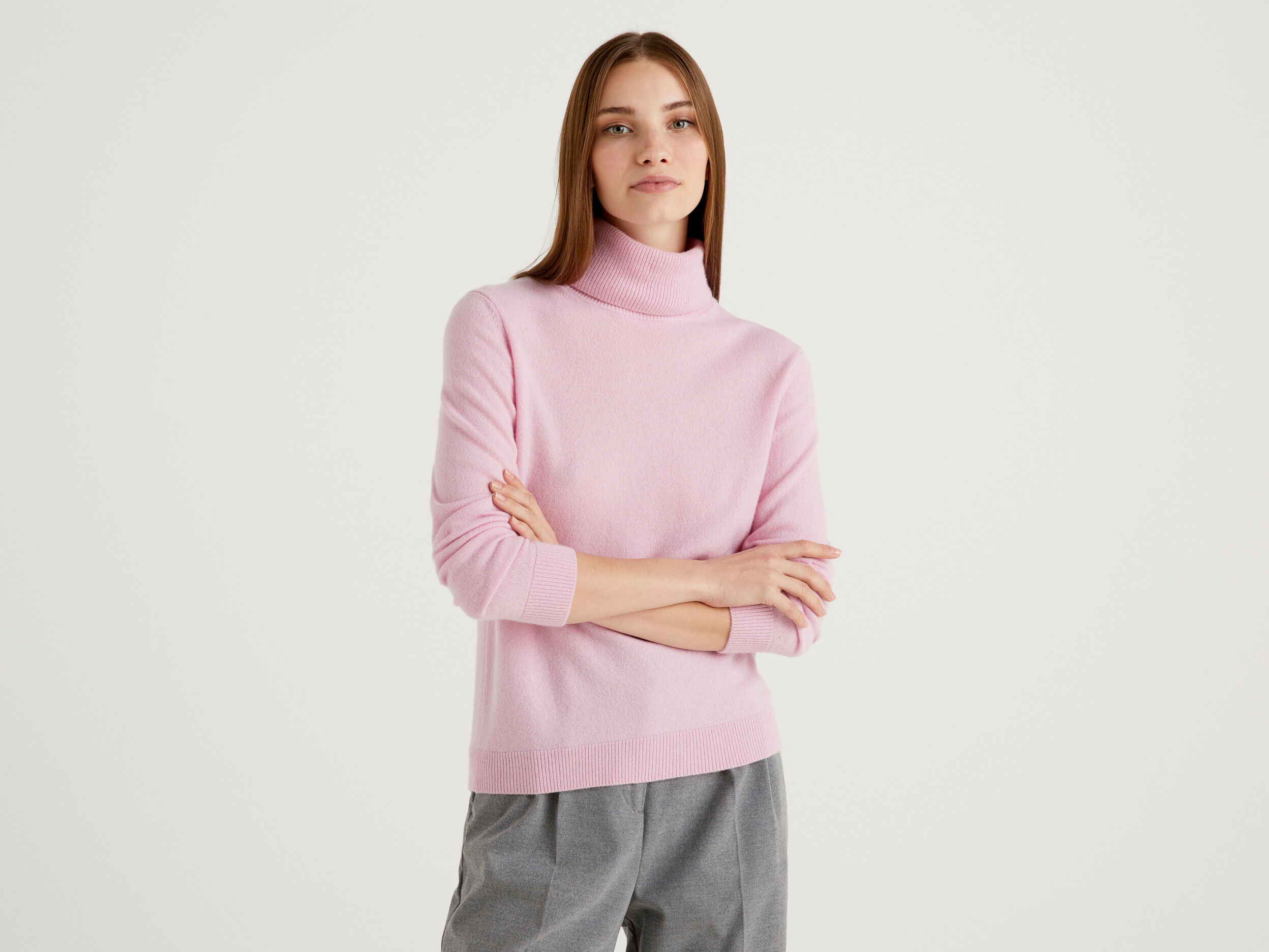 Pink shop cashmere turtleneck