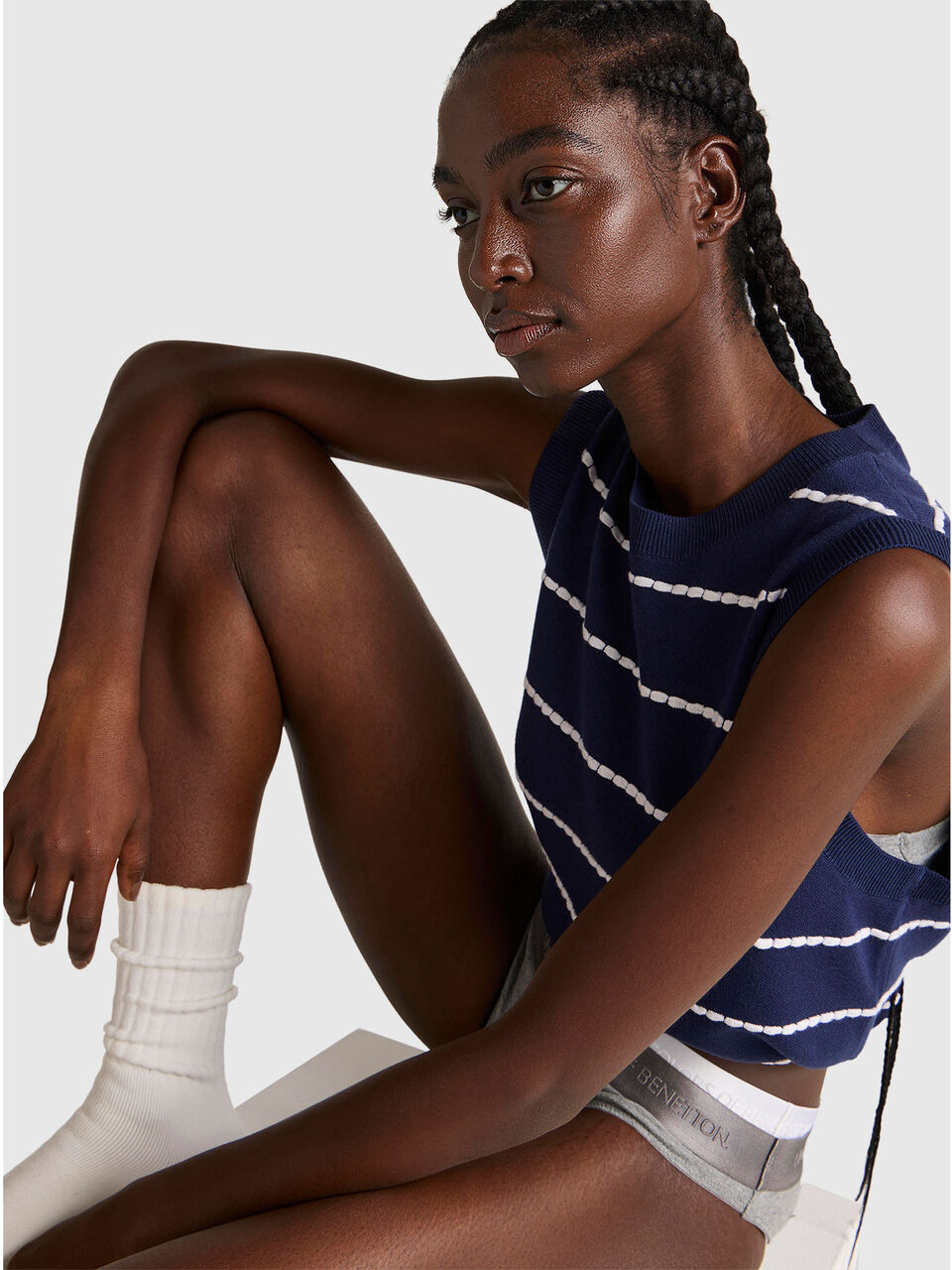 SLEEVELESS SWEATER Women image number null