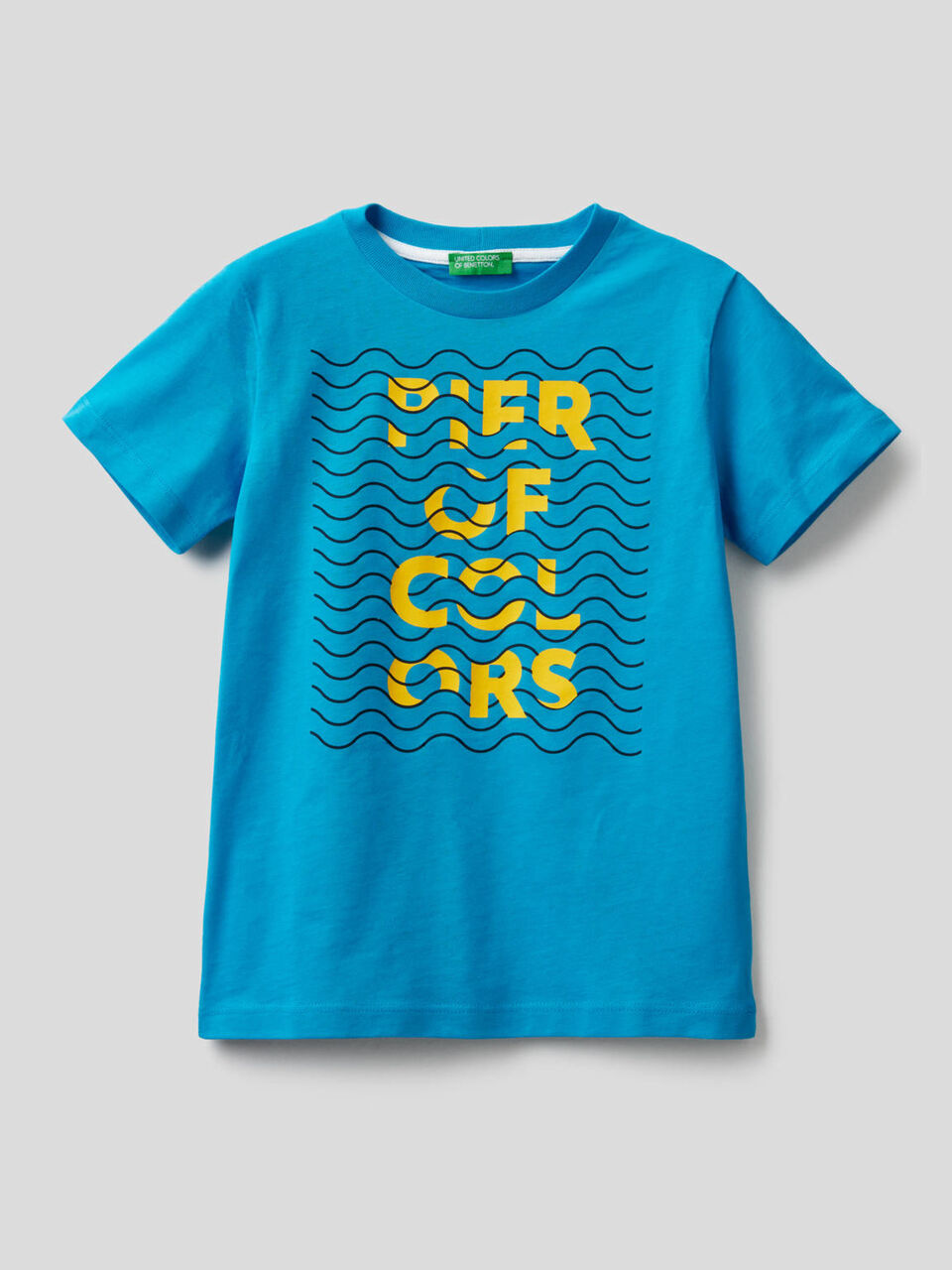 Cotton t-shirt with slogan image number 1