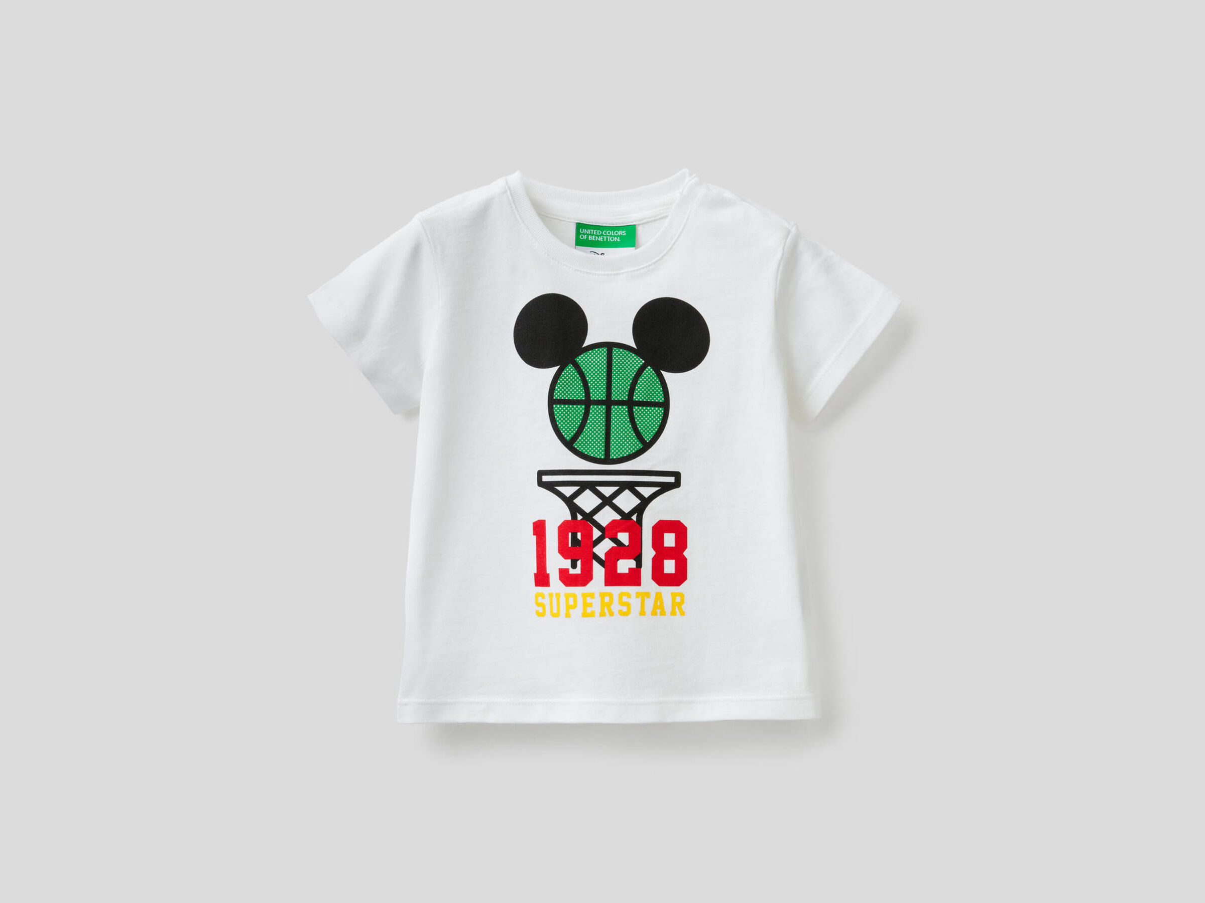 Camiseta de algodón con estampado de Mickey image number null