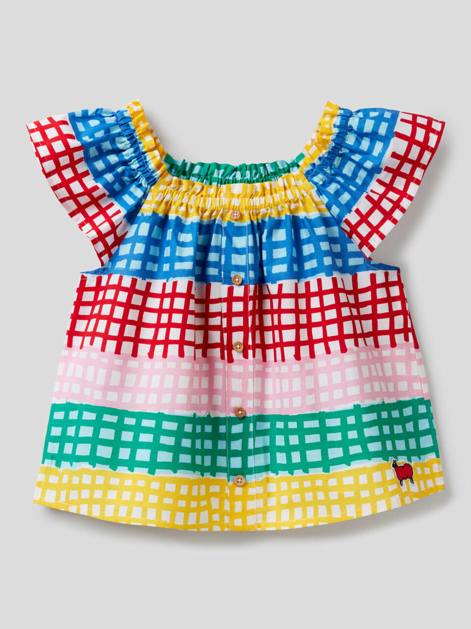 Printed blouse in 100% cotton image number 1