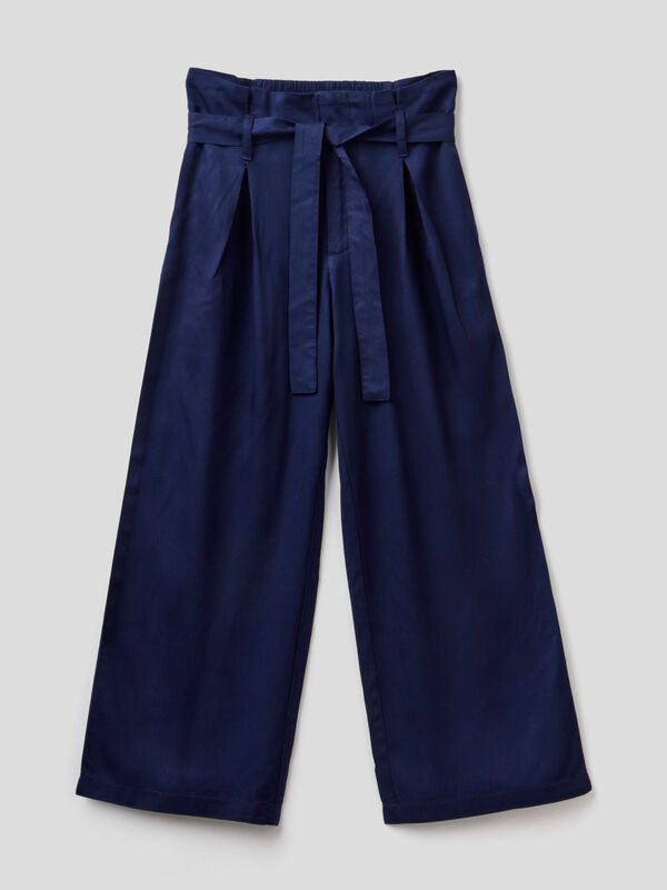 Palazzo trousers in sustainable viscose Junior Girl