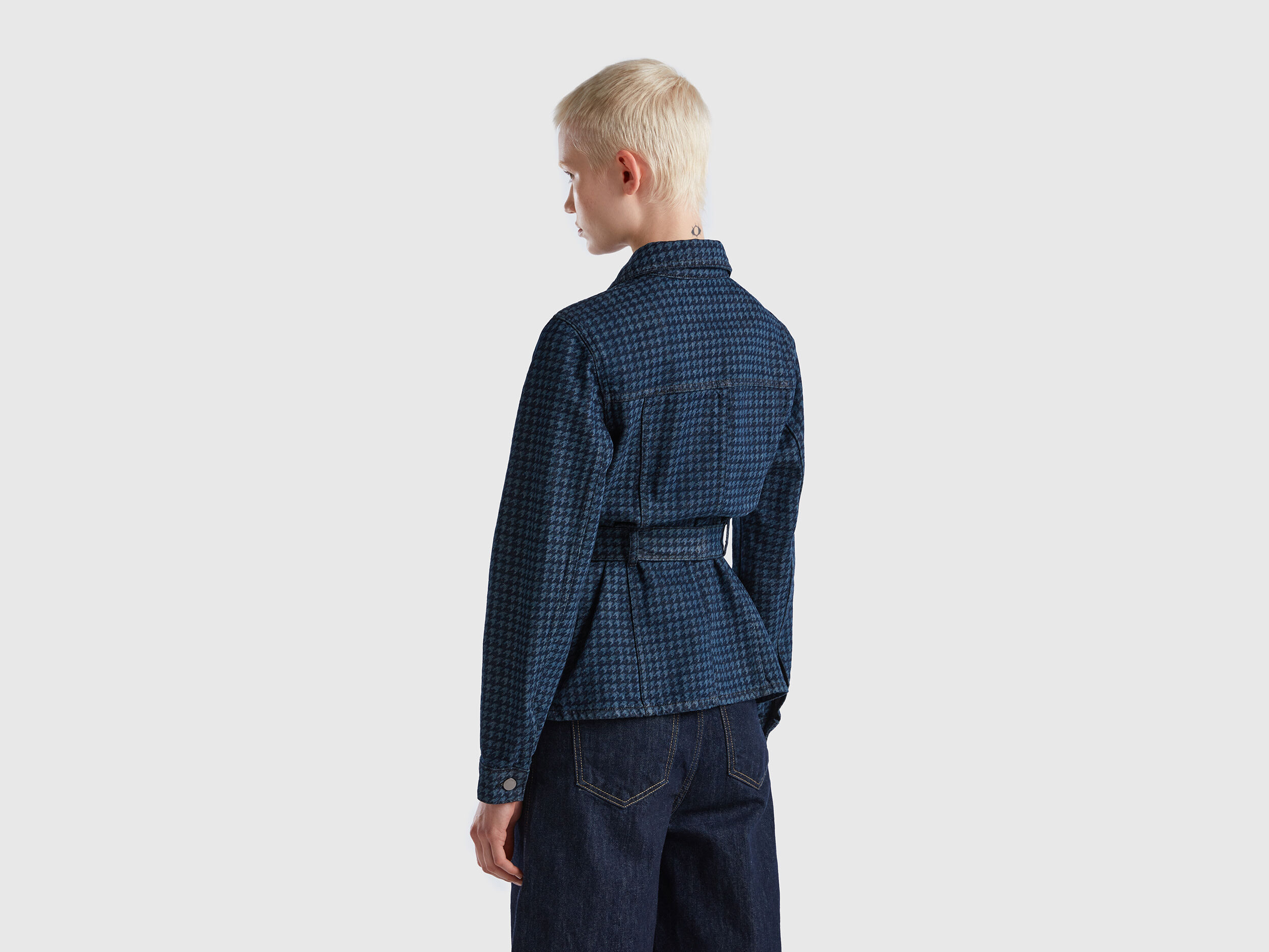 Houndstooth denim new arrivals jacket