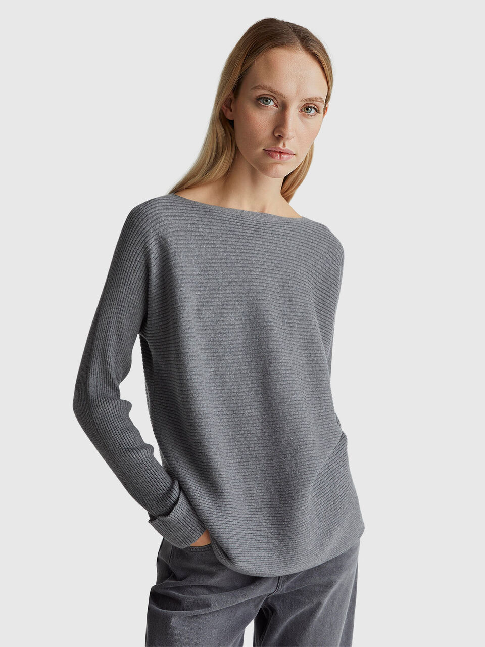 BOAT-NECK SWEAT.L/S Women image number null