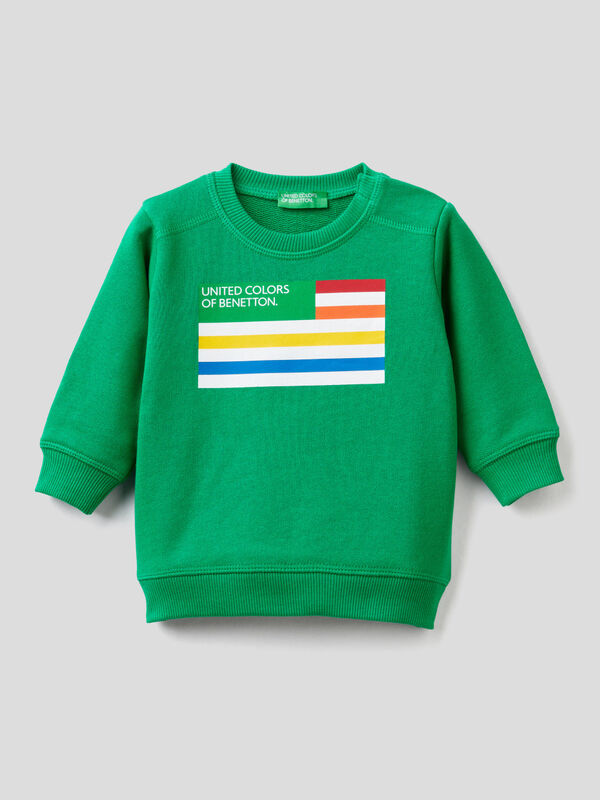 Organic cotton sweatshirt with print Junior Boy