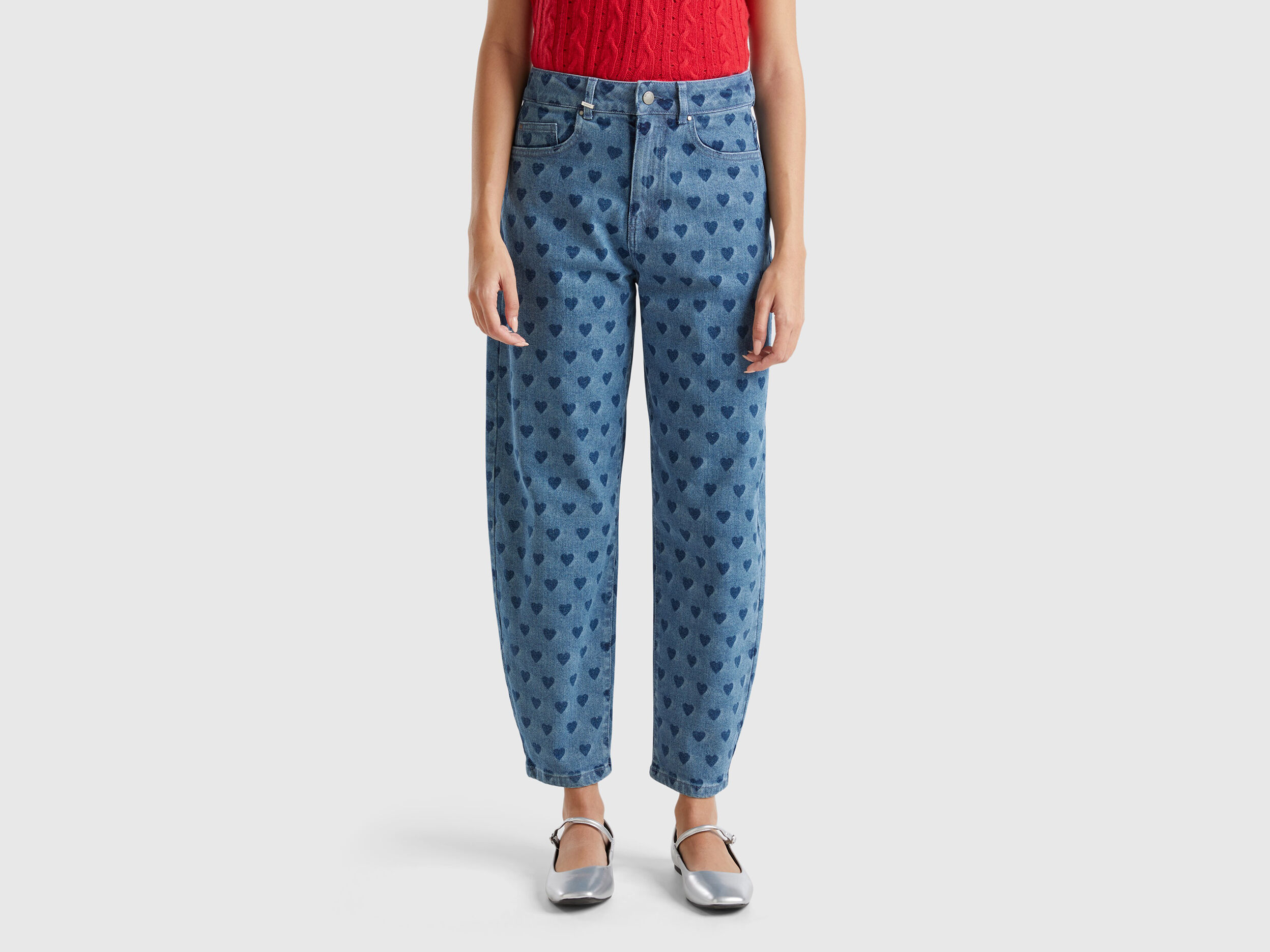 jeans with hearts - Light Blue | Benetton