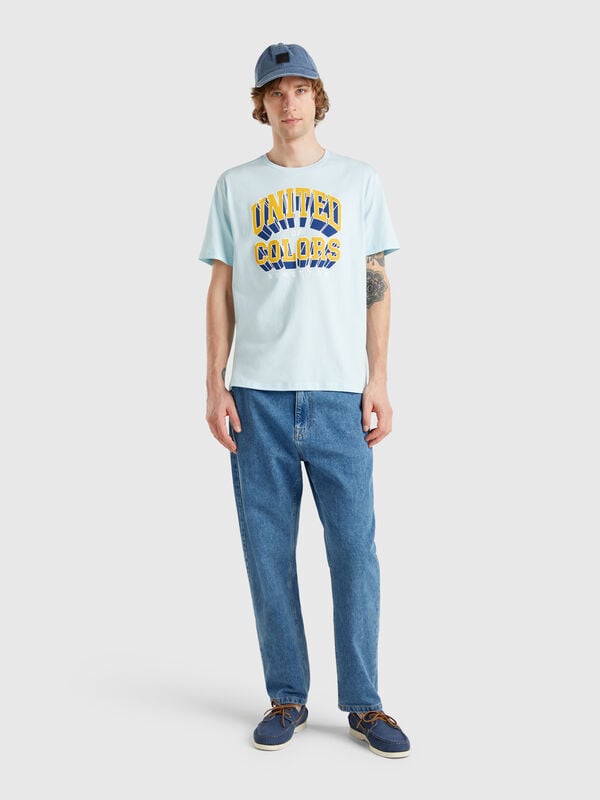Regular fit denim chinos Men