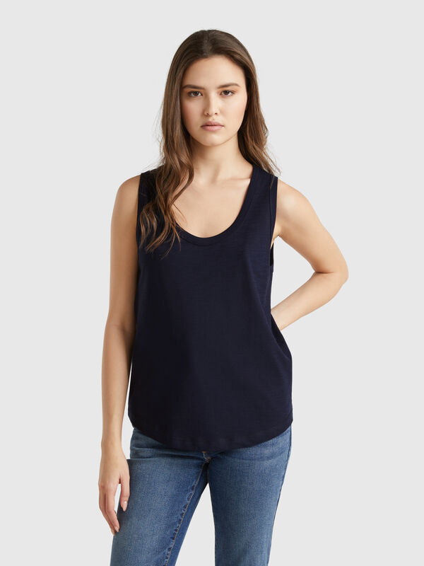 Camiseta sin mangas de algodón ligero Mujer