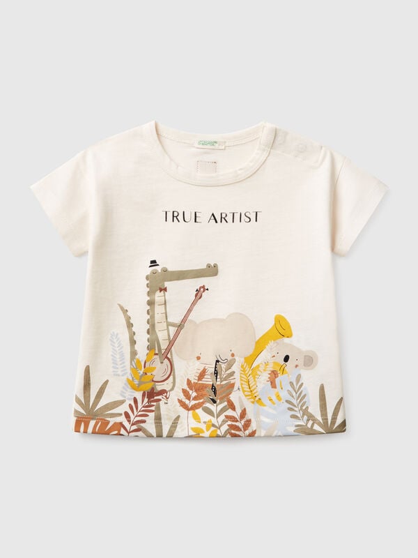Boxy fit t-shirt with print New Born (0-18 months)