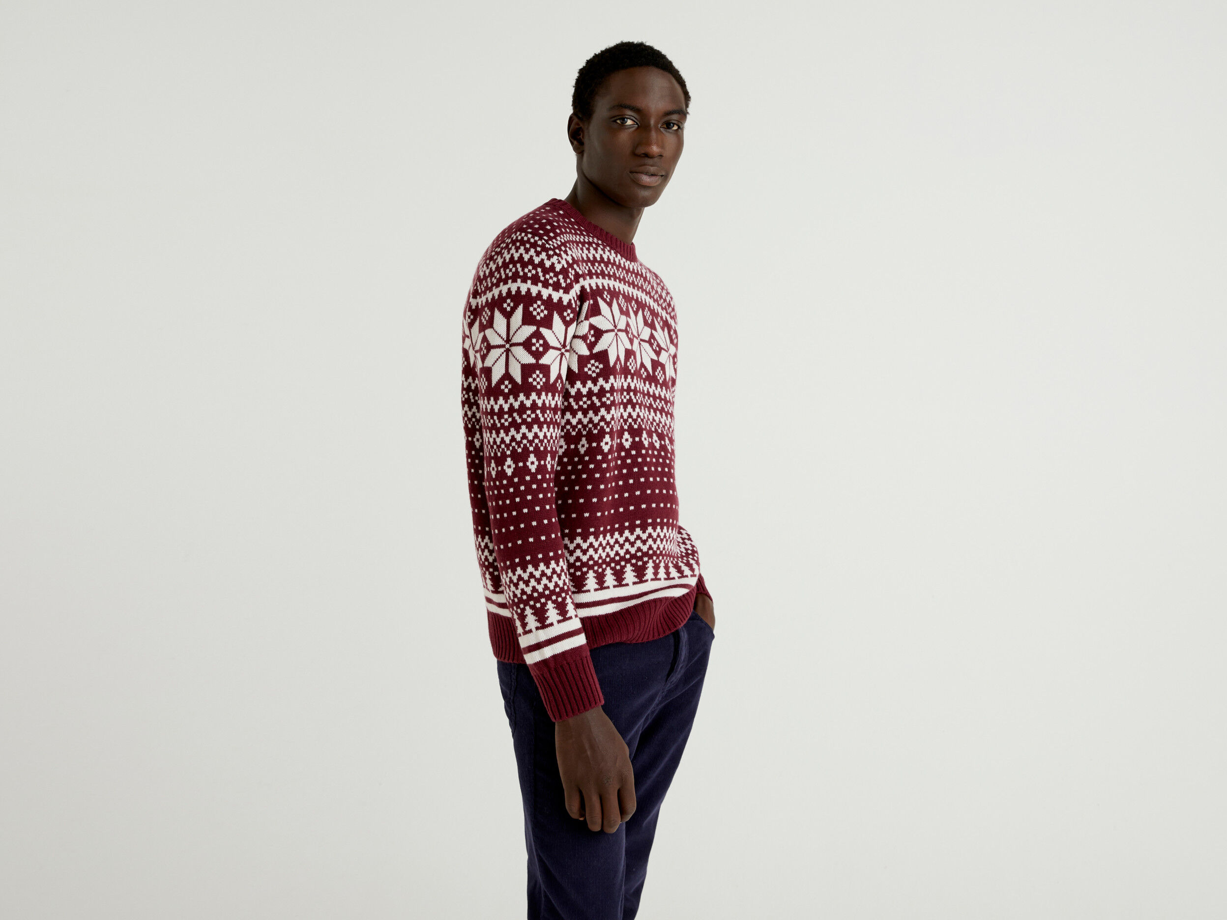 Men's jacquard hotsell sweater