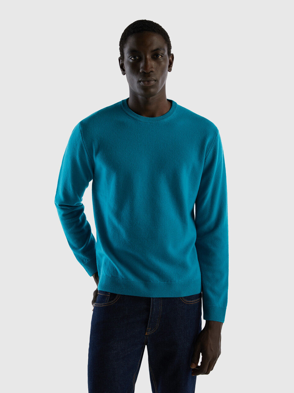 Teal crewneck sale