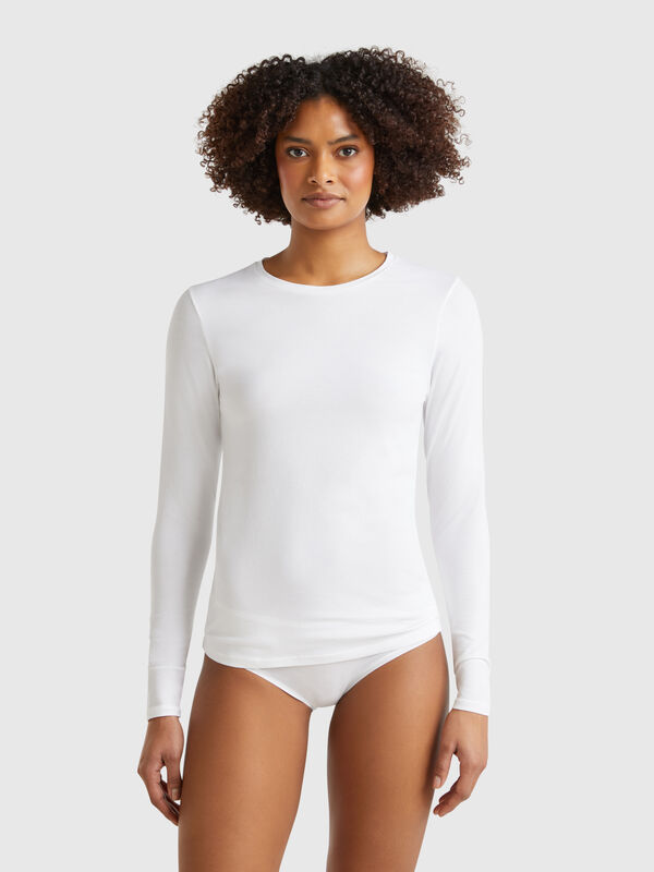 Camiseta de algodón superelástica Mujer