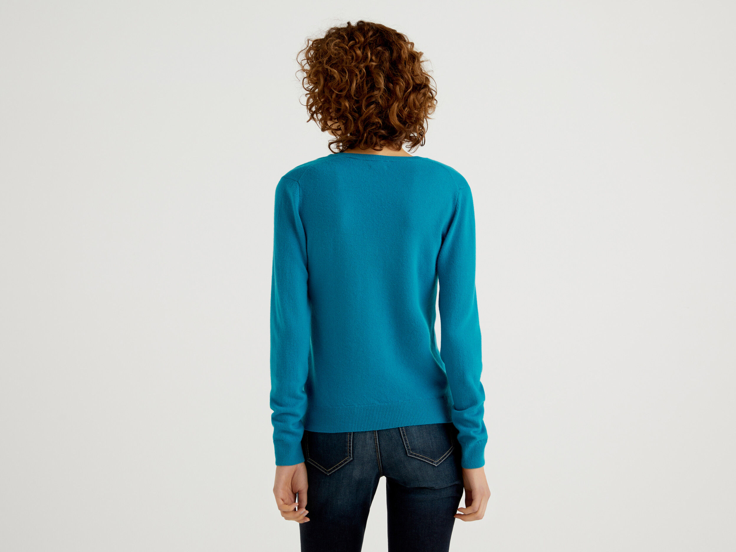 Teal womens sweater top