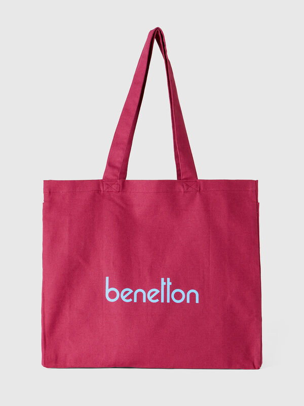 Tote bag burdeos de 100 % algodón