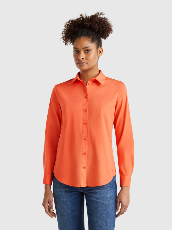 Camisa regular fit de algodón Mujer