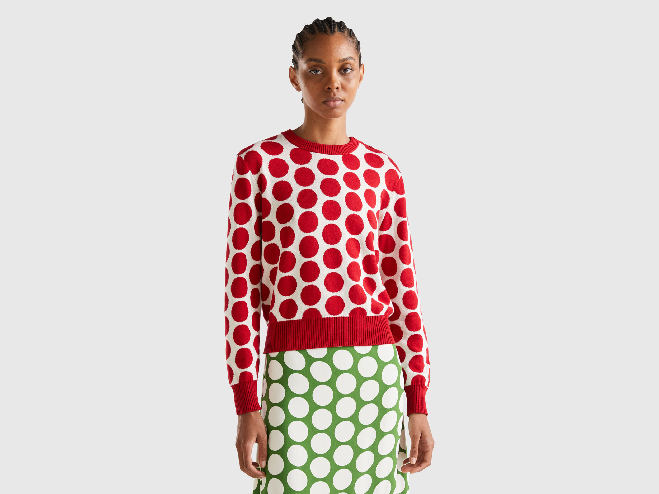 White polka clearance dot jumper