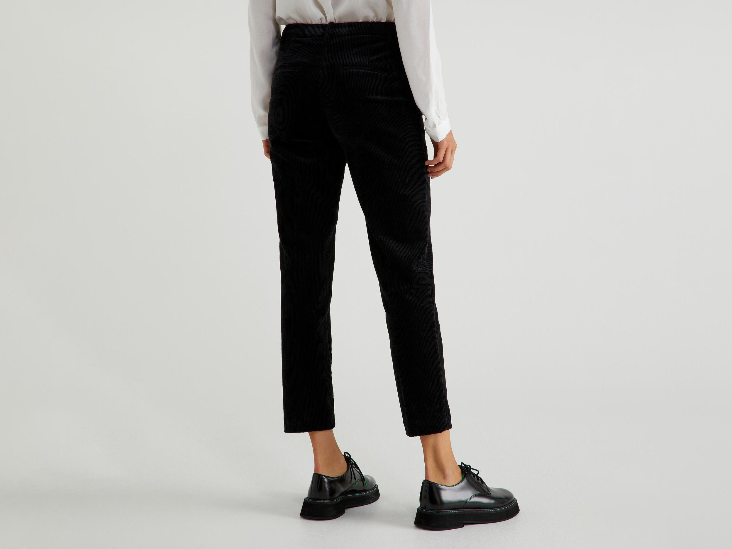 stretch velvet trousers